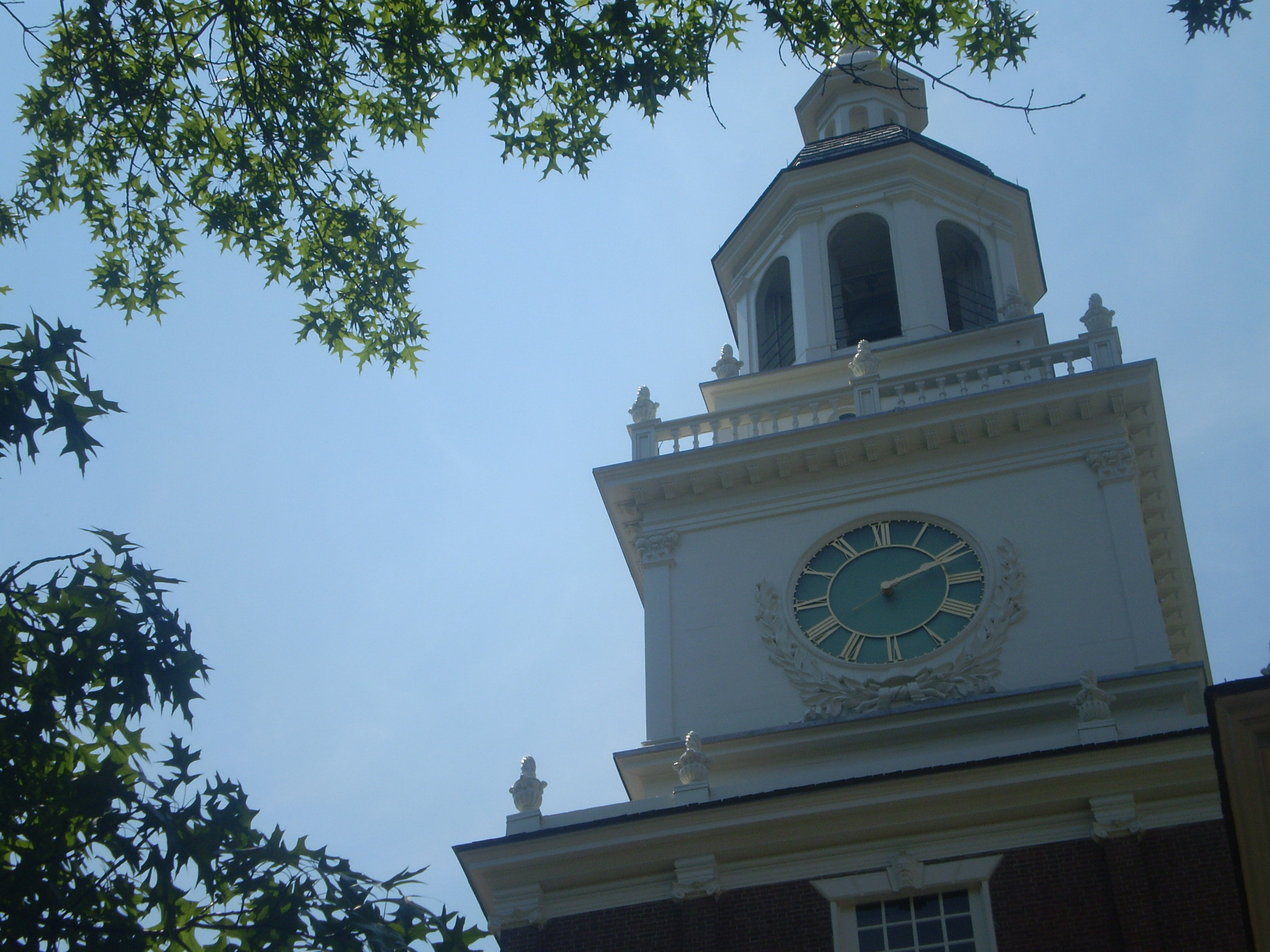 Olympus FE220,X785 sample photo. Independence hall clock photography