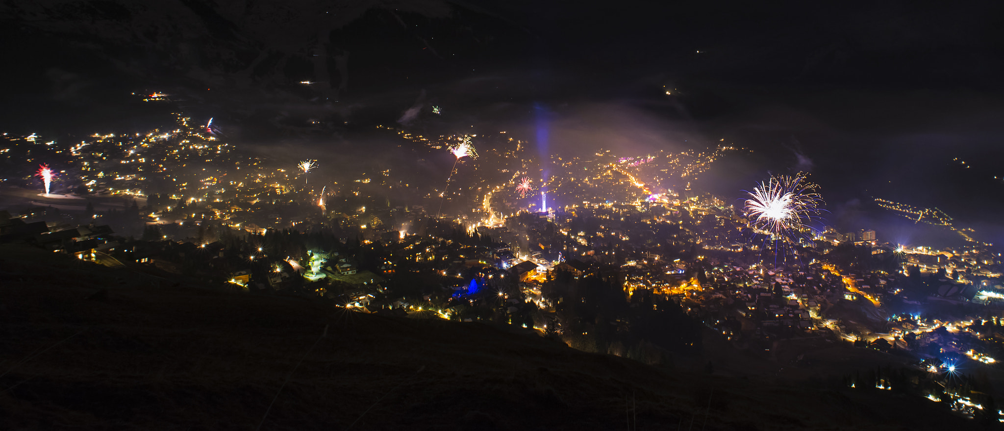 AF Nikkor 20mm f/2.8 sample photo. Verbier new year's eve photography