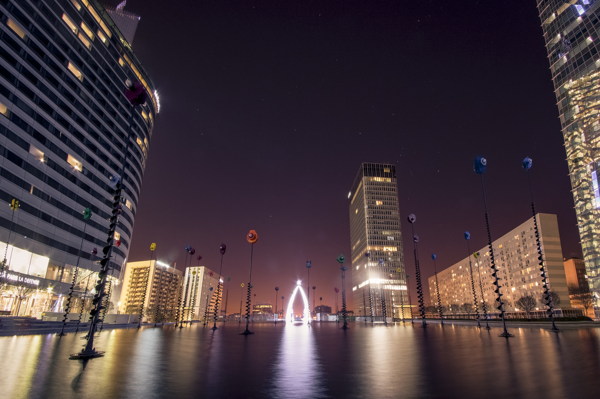 Nikon D3200 + Samyang 8mm F3.5 Aspherical IF MC Fisheye sample photo. Esplanade de la défense photography