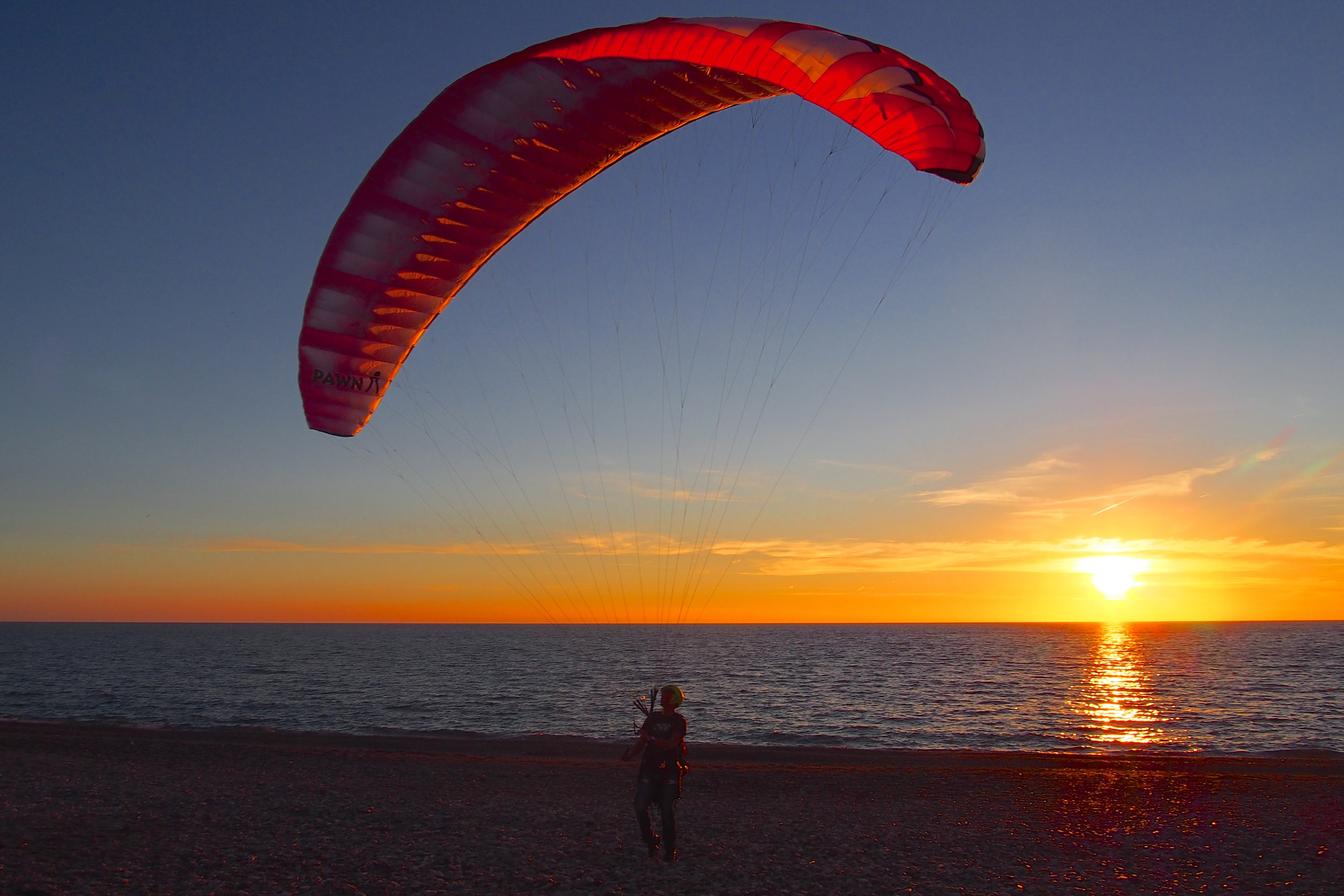 Olympus PEN E-PM2 sample photo. Kiting glider at the beach photography