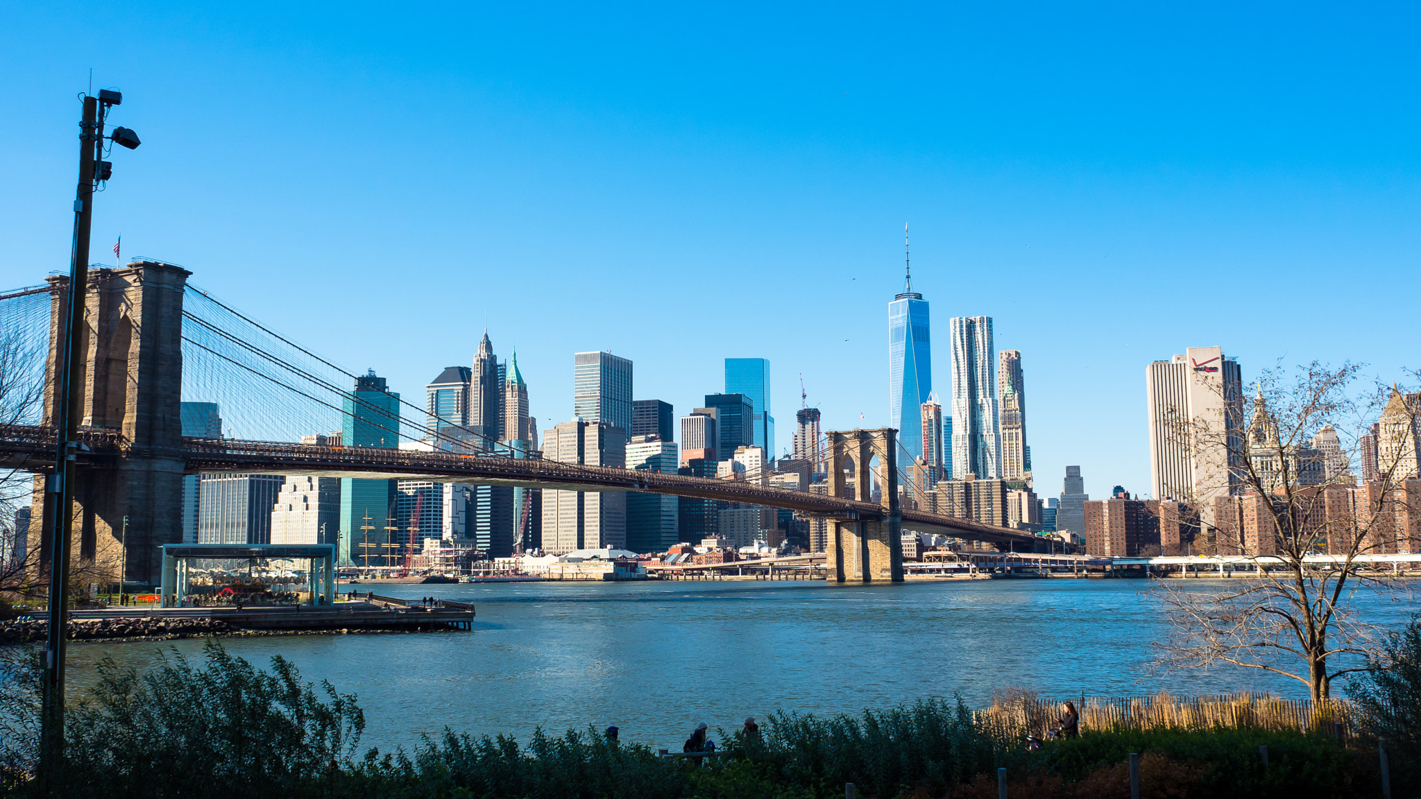 Olympus M.Zuiko Digital 17mm F2.8 Pancake sample photo. Brooklyn bridge photography