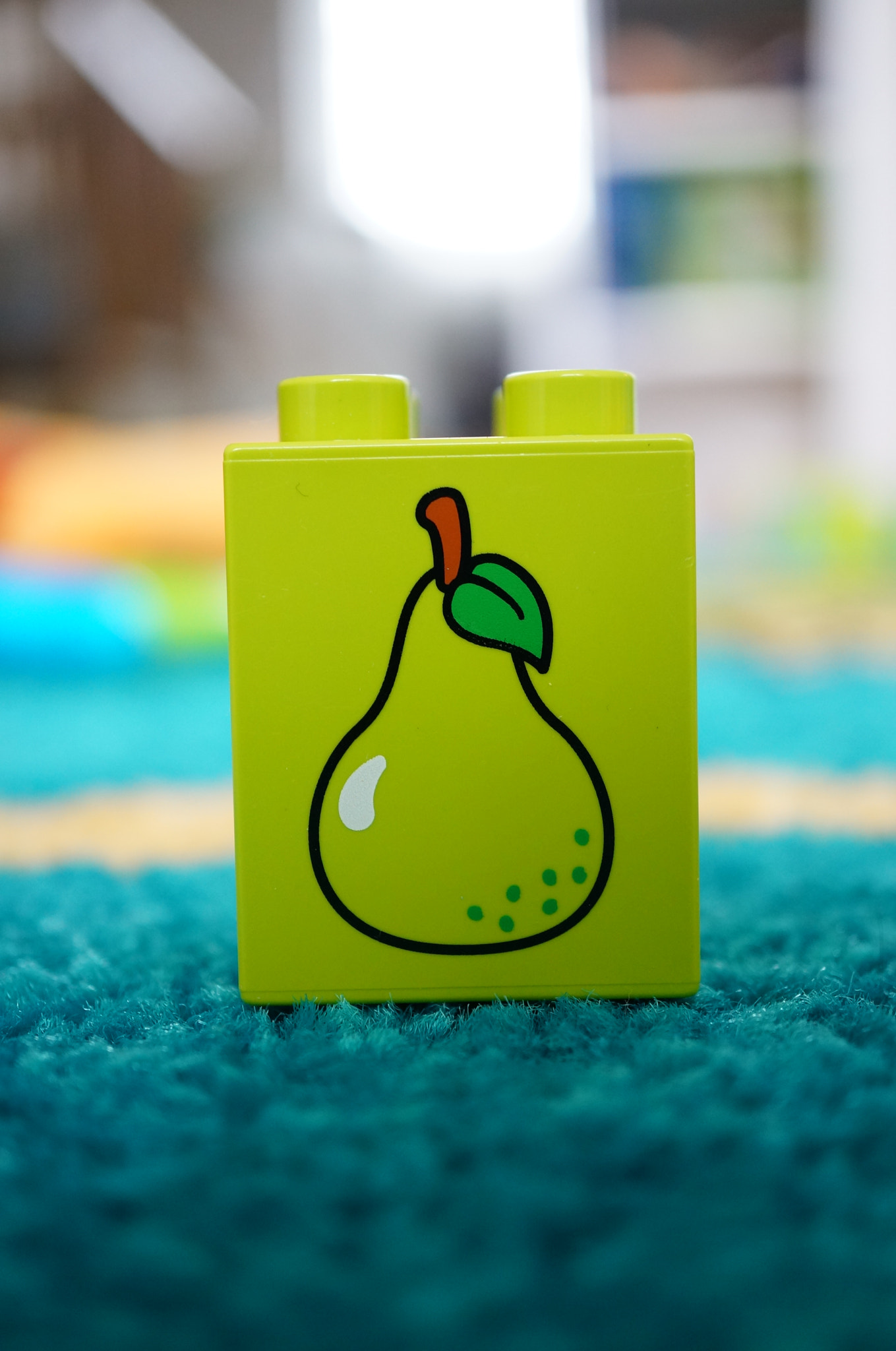Sony Alpha NEX-6 + Sony E 30mm F3.5 Macro sample photo. Pear lego duplo block photography
