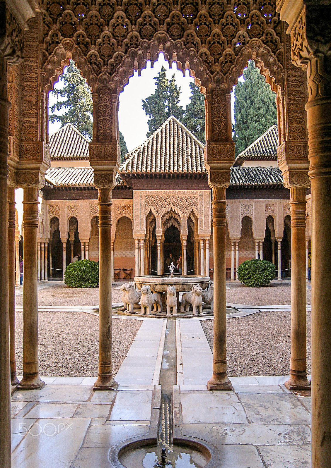 Canon POWERSHOT S50 + Canon EF-S 18-55mm F3.5-5.6 IS sample photo. Columnas del patio de los leones photography