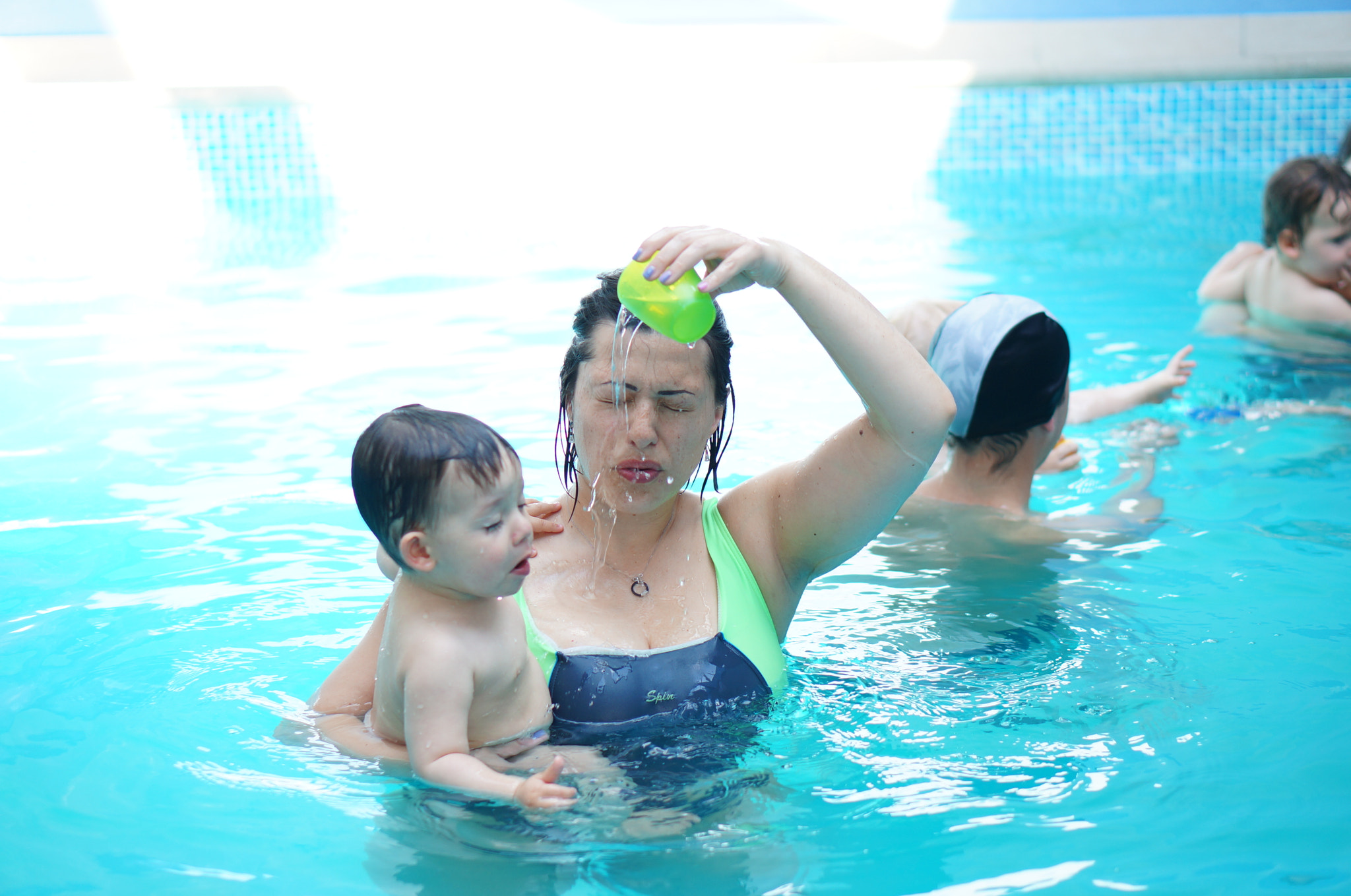 Sony Alpha NEX-5N + Sony E 50mm F1.8 OSS sample photo. Swimming lesson photography