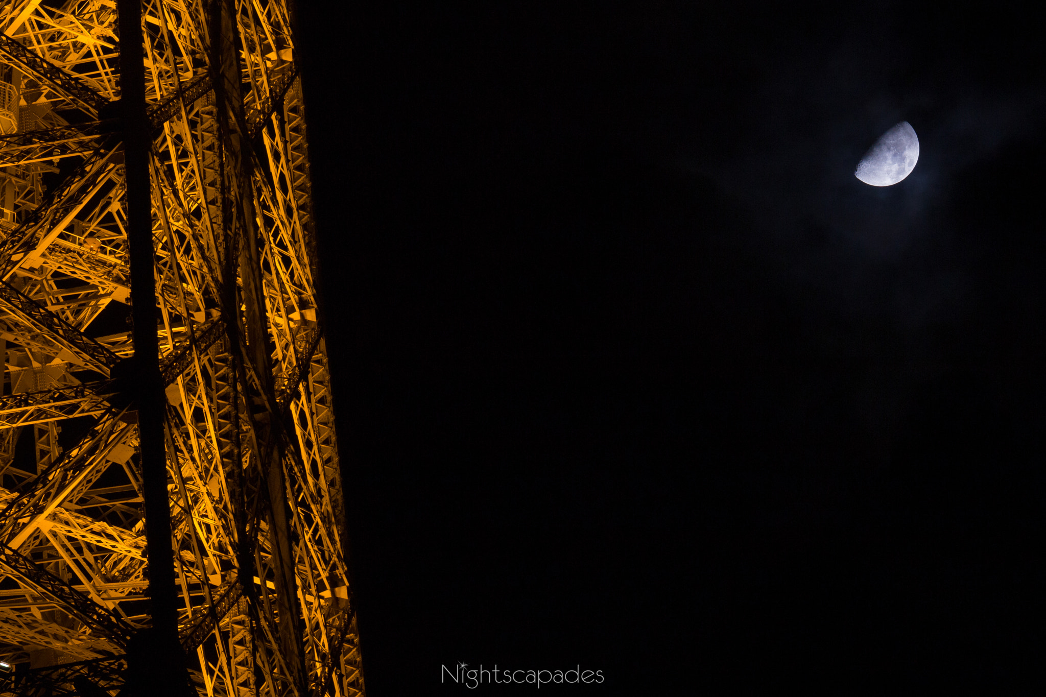 Canon EOS 6D + Sigma 50-500mm f/4-6.3 APO HSM EX sample photo. Iconic tower and magic moon photography