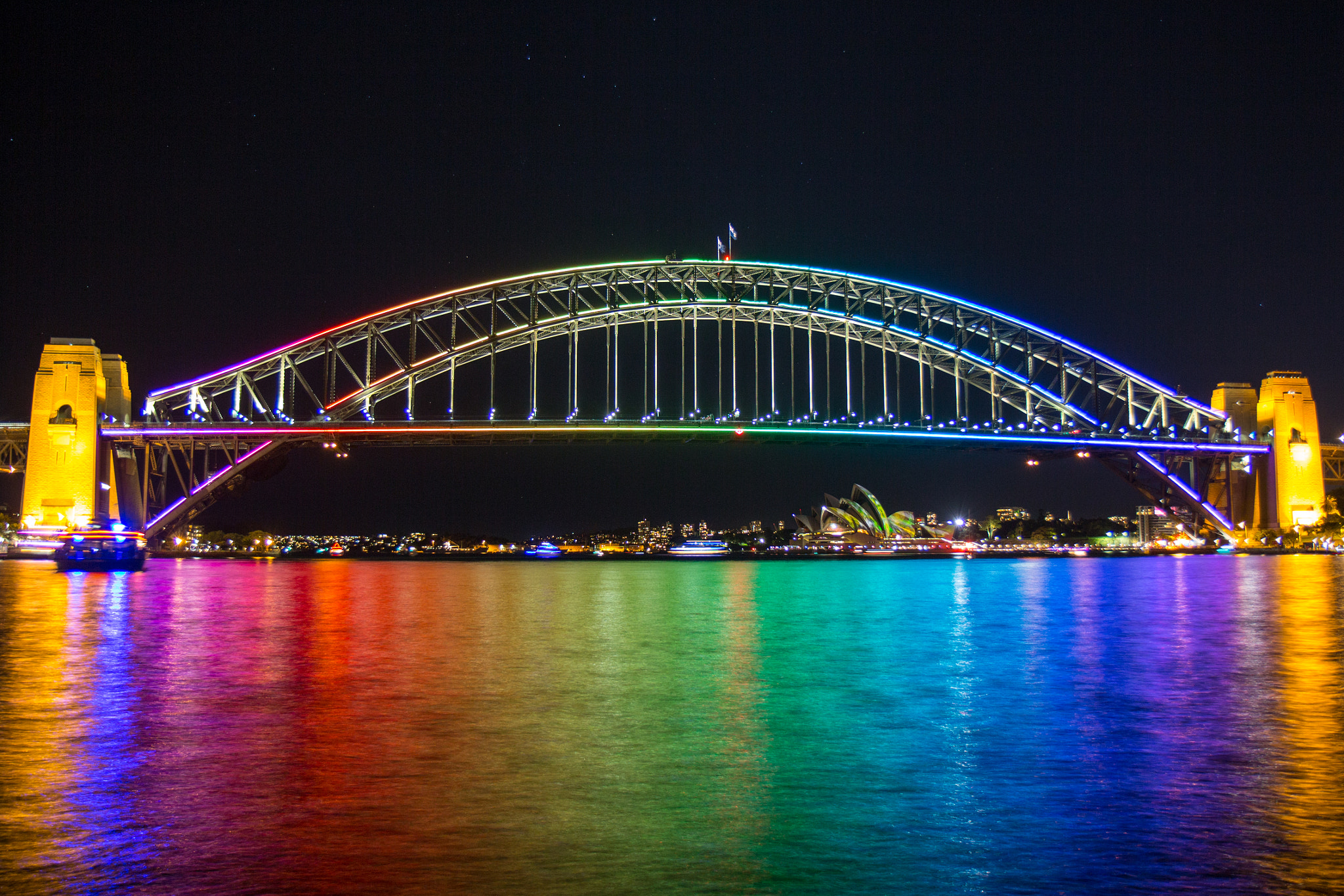 Canon EOS M sample photo. Rainbow sydney harbour bridge photography