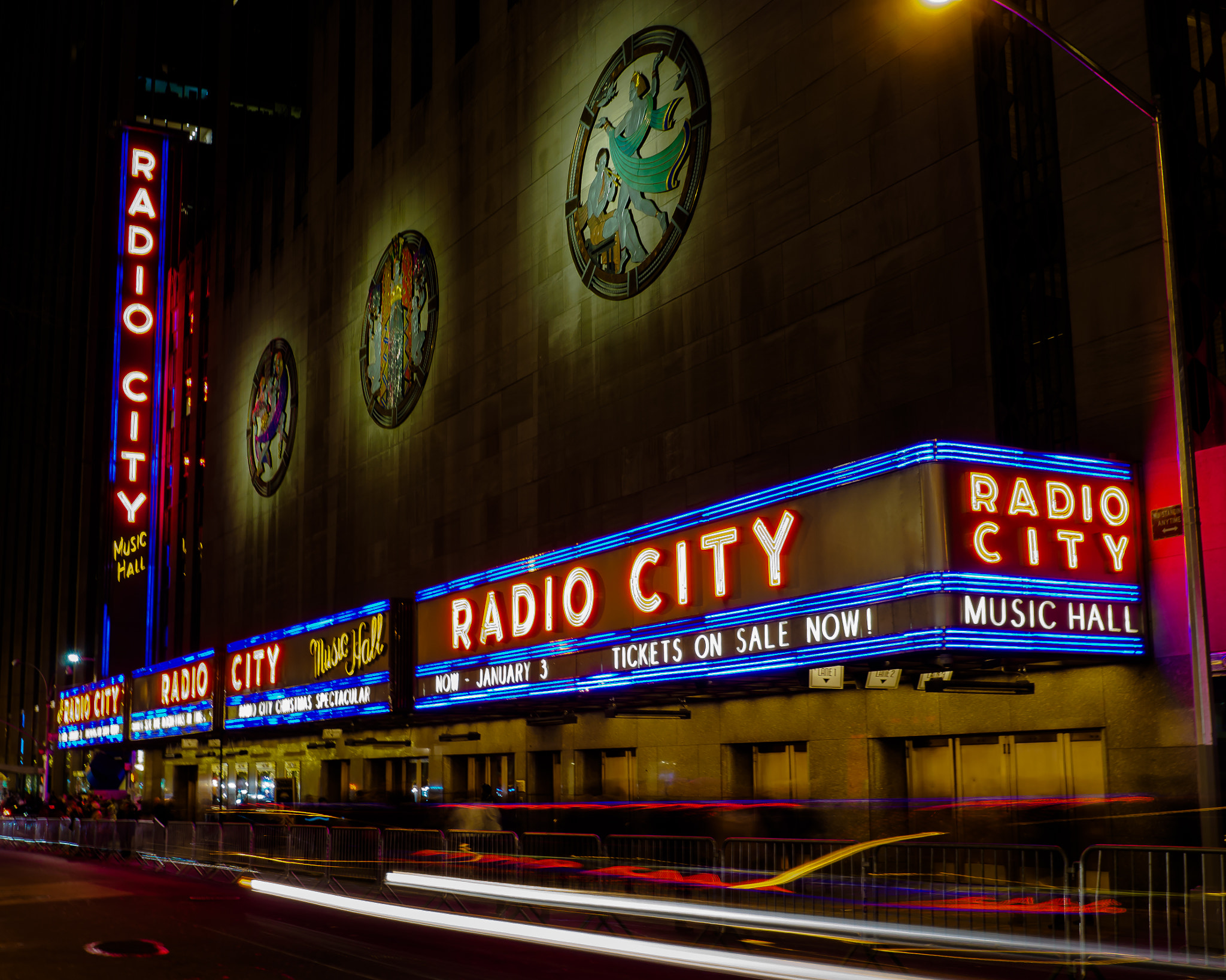 Olympus M.Zuiko Digital 17mm F2.8 Pancake sample photo. Radio city lights photography