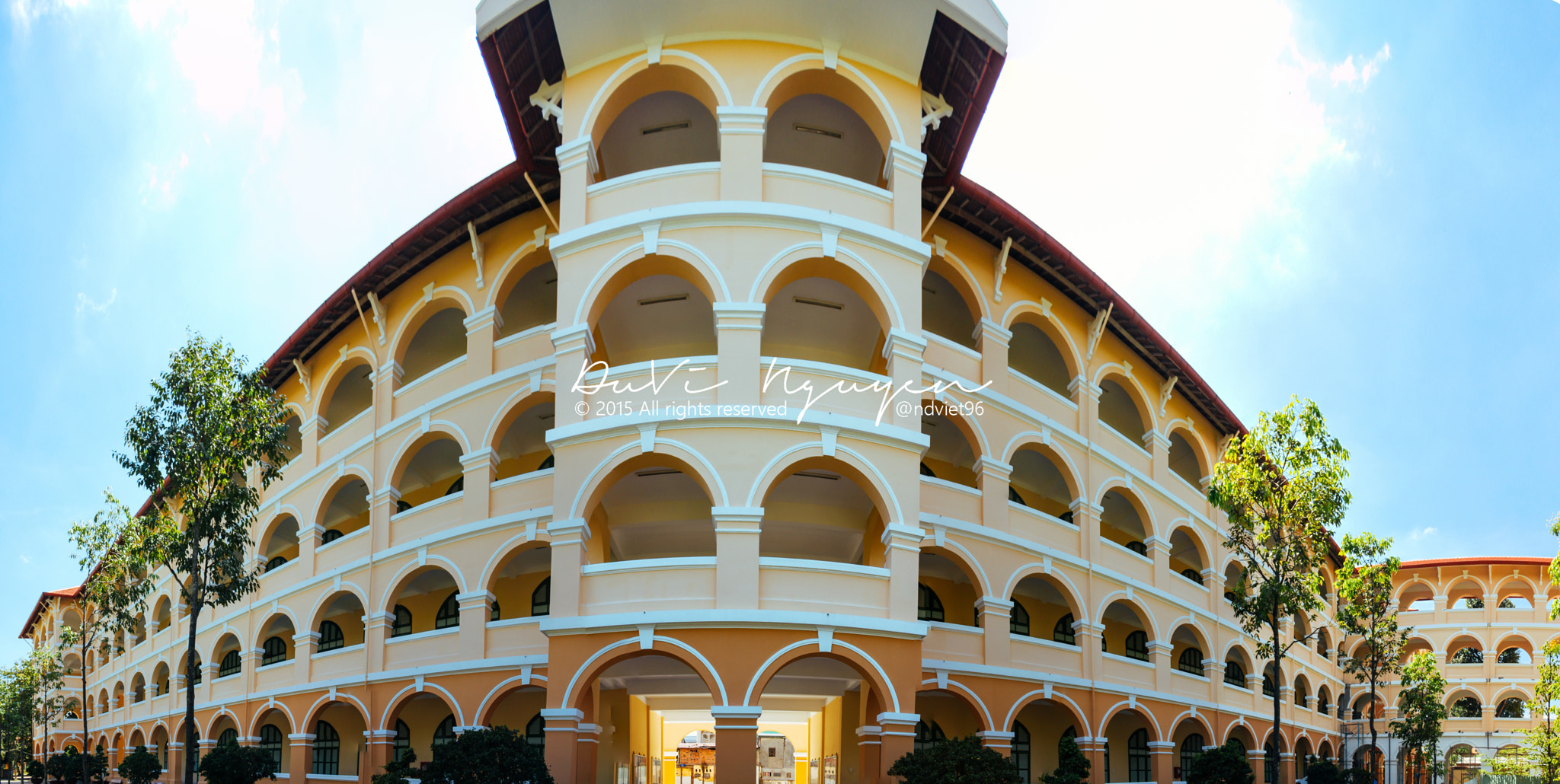 Canon EOS 500D (EOS Rebel T1i / EOS Kiss X3) sample photo. Buildings of nguyen dinh chieu high school, vietnam photography