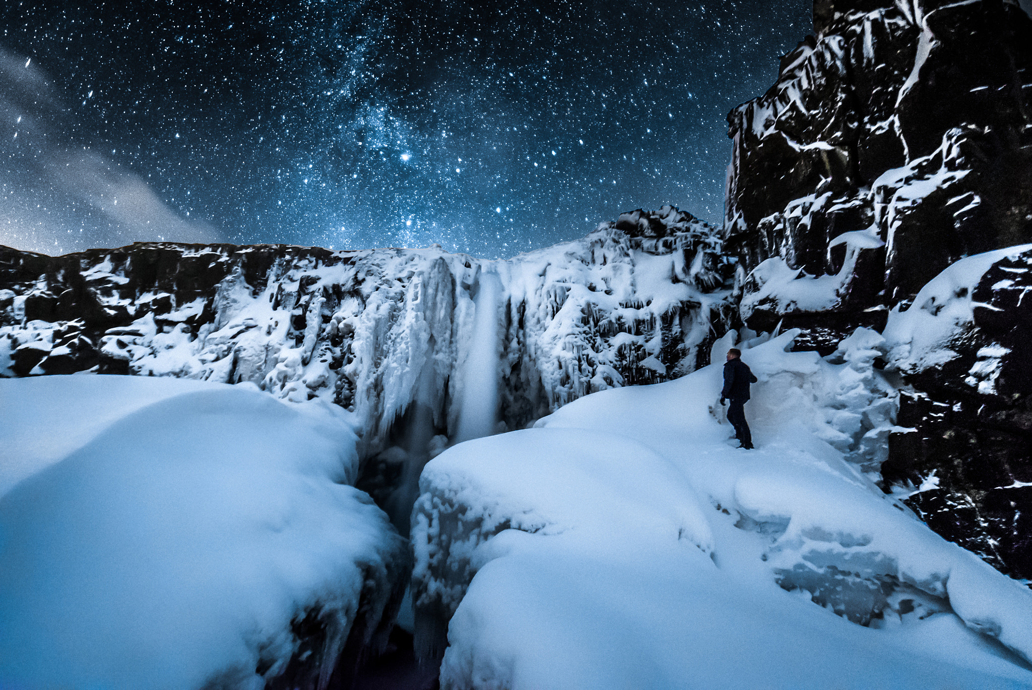 15mm F2.8 sample photo. Stargazing oxararfoss photography