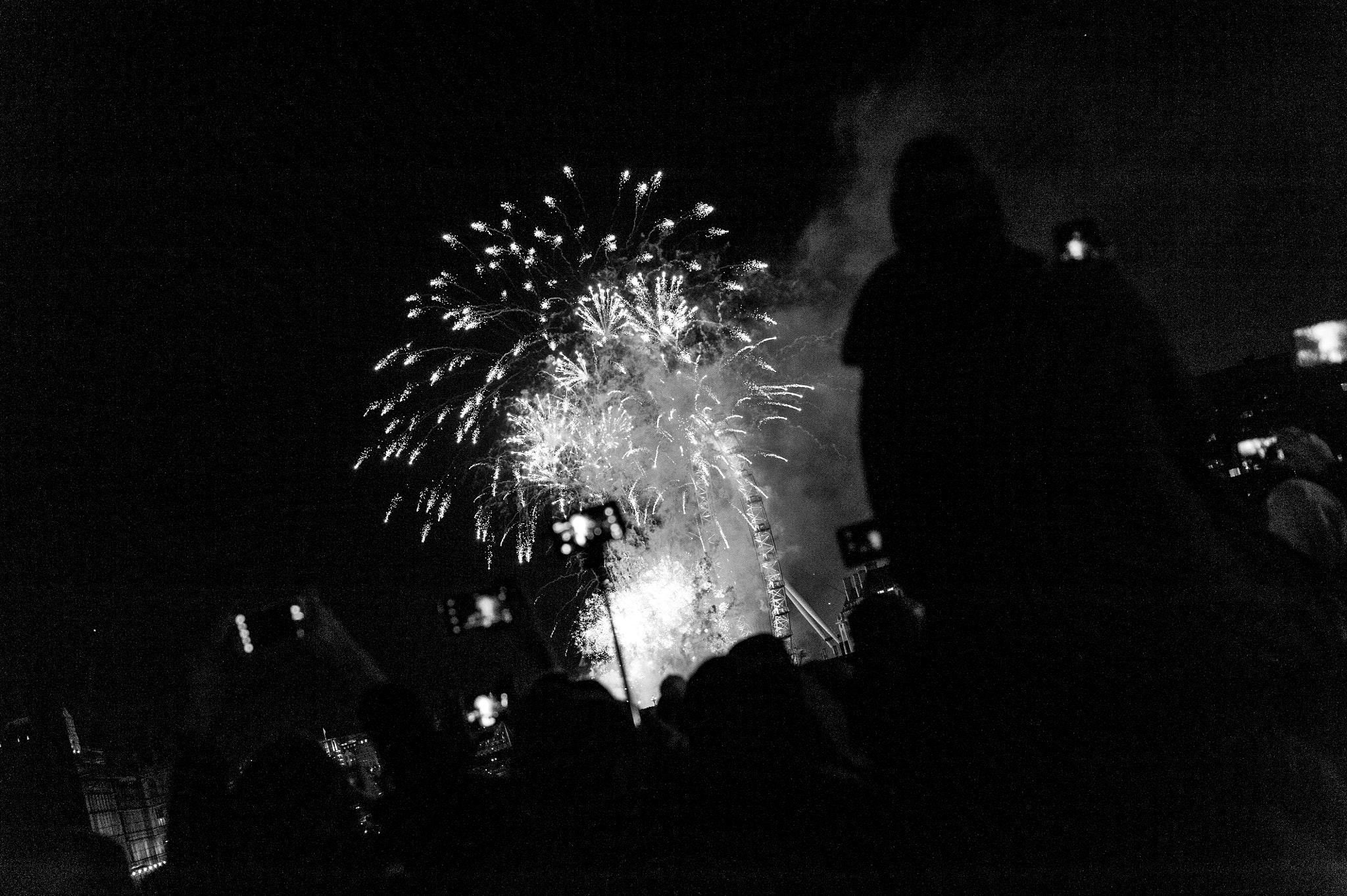 Nikon D700 + Sigma 24-105mm F4 DG OS HSM Art sample photo. Fireworks from lambeth bridge #3 photography