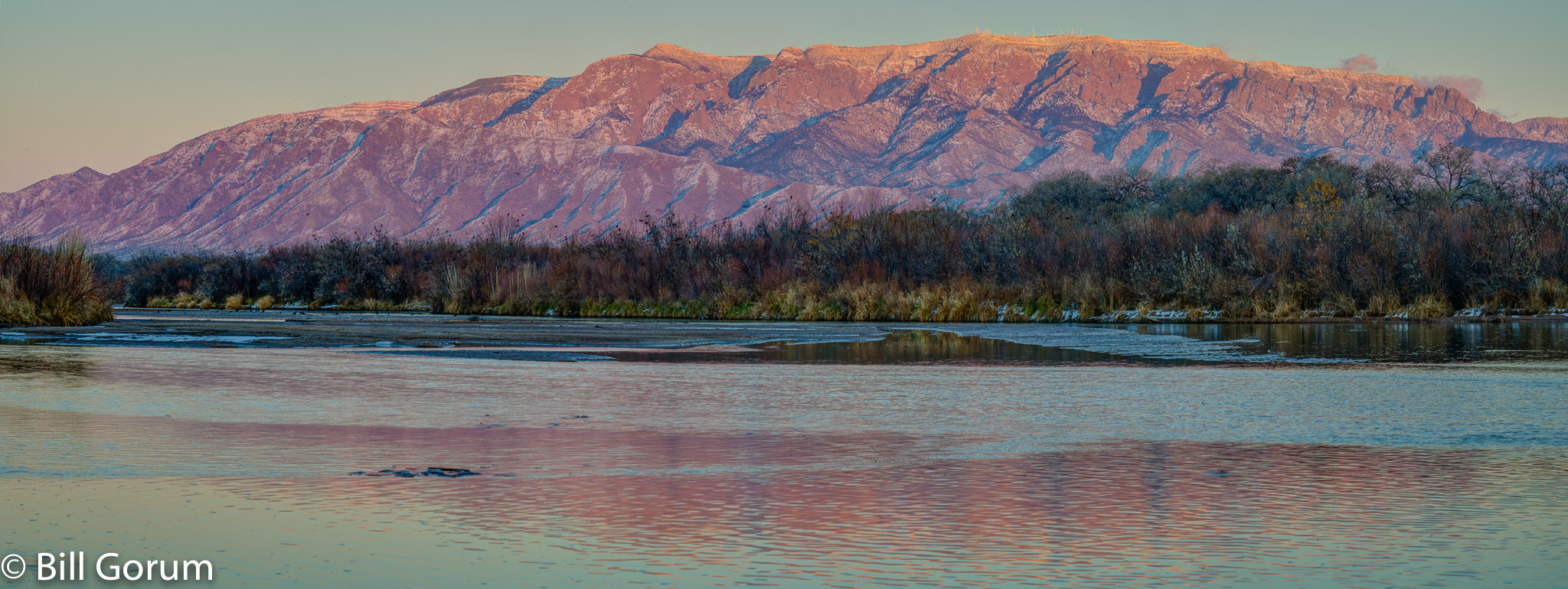 Nikon D7000 + Nikon AF-S Nikkor 24-85mm F3.5-4.5G ED VR sample photo. Sandia mountains at twilight from the rio grande. photography