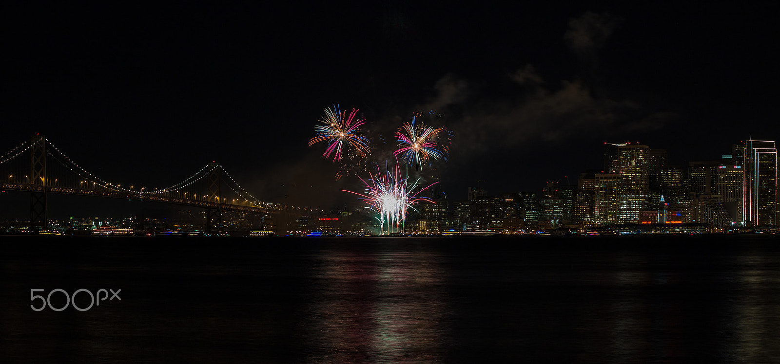 Canon EOS 6D + Canon EF 70-210mm f/4 sample photo. Sf fireworks 2 photography