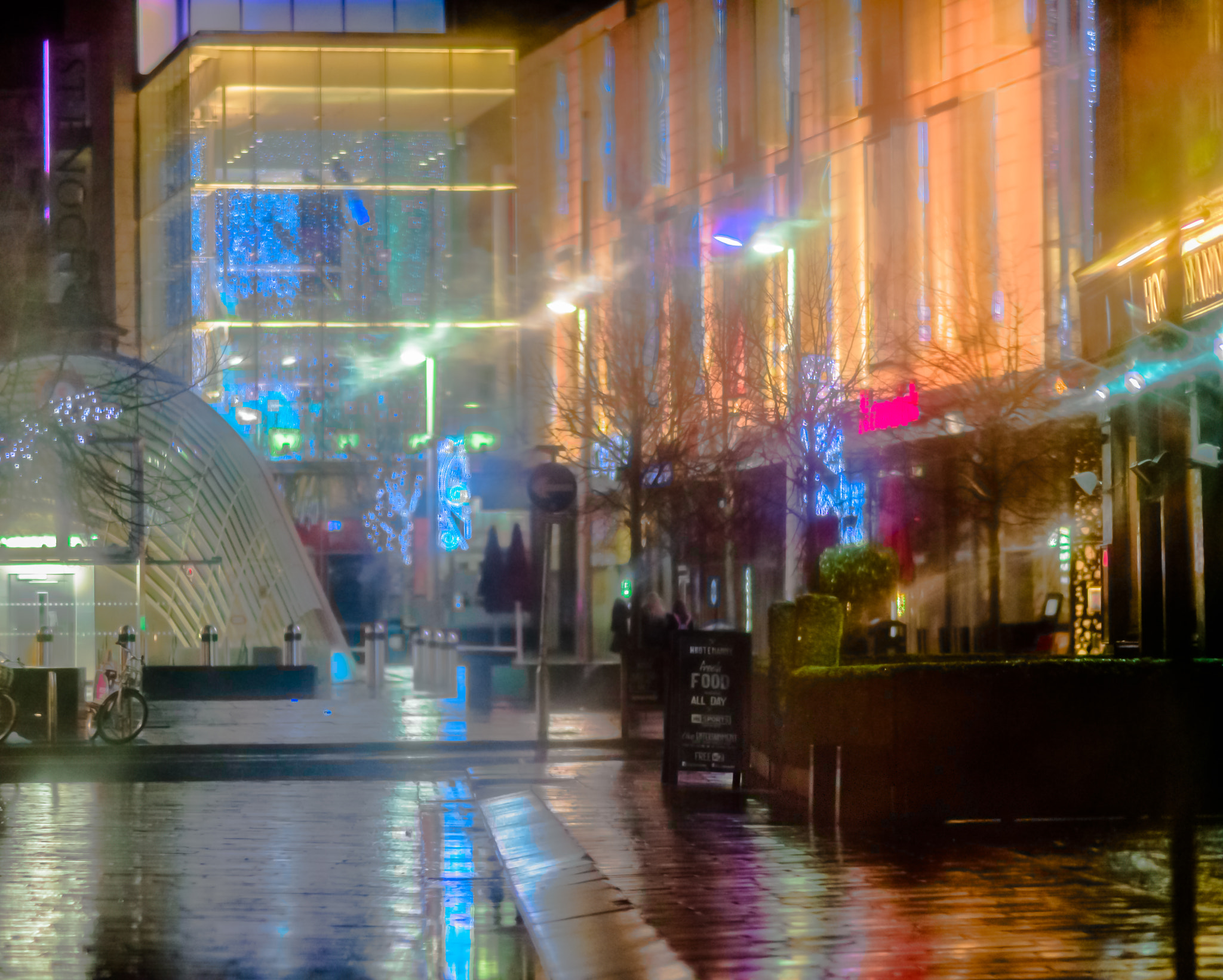 Nikon Df + AF DC-Nikkor 135mm f/2D sample photo. St enoch subway thro the rain (1) photography