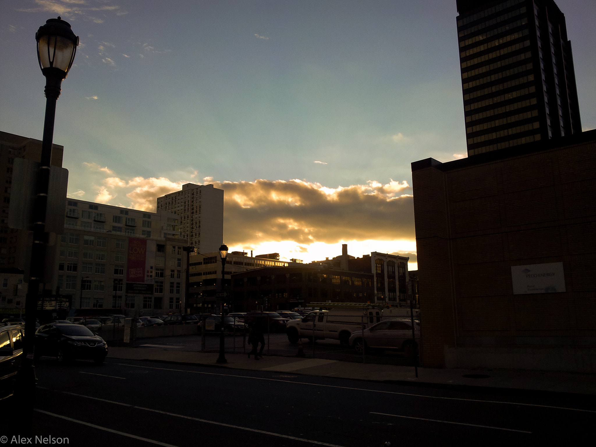 Samsung SGH-I997 sample photo. Breaking sky philly photography