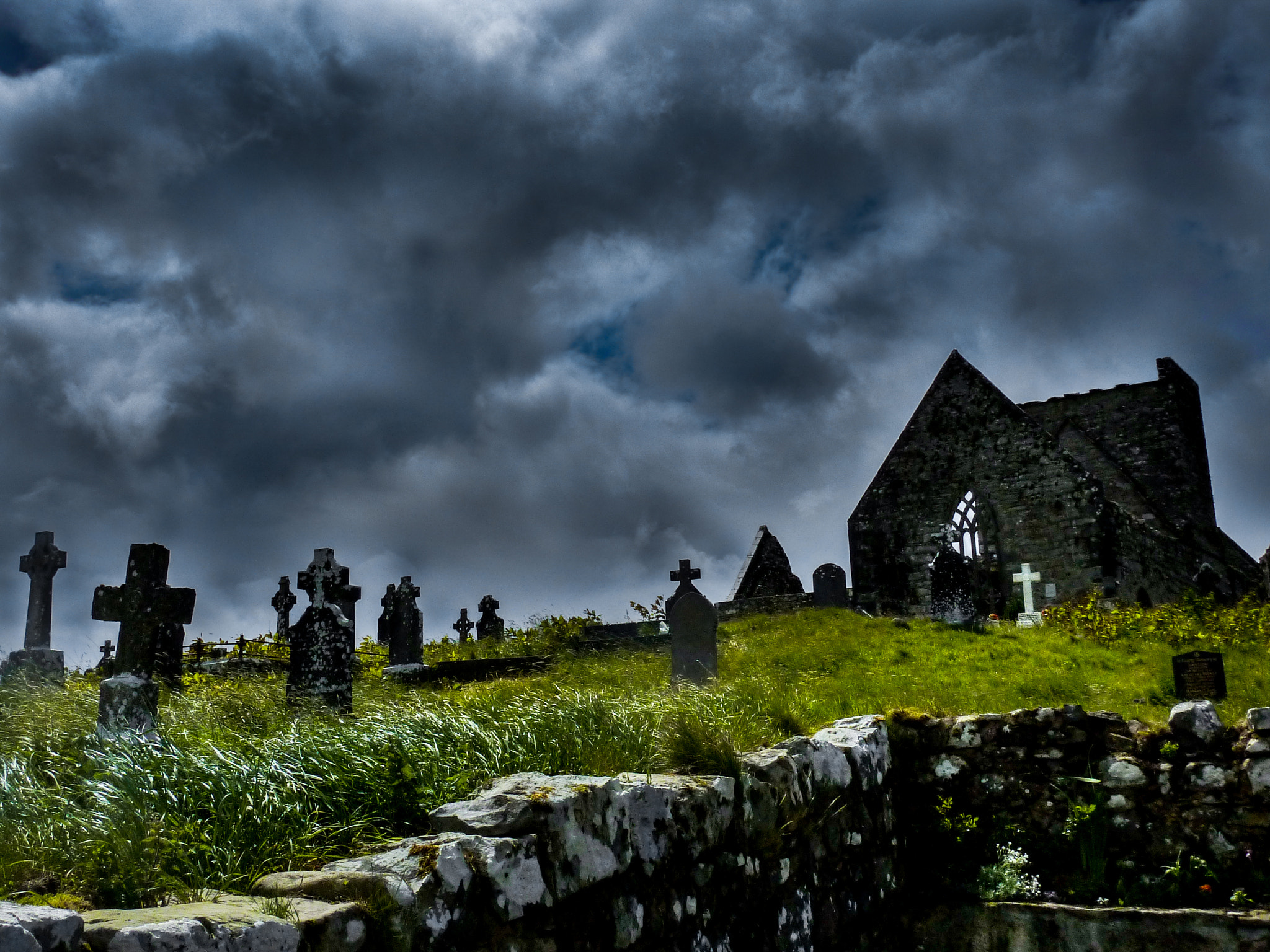 Panasonic DMC-ZS3 sample photo. May ireland cemetery of abandoned burrishoole abbey latest photography