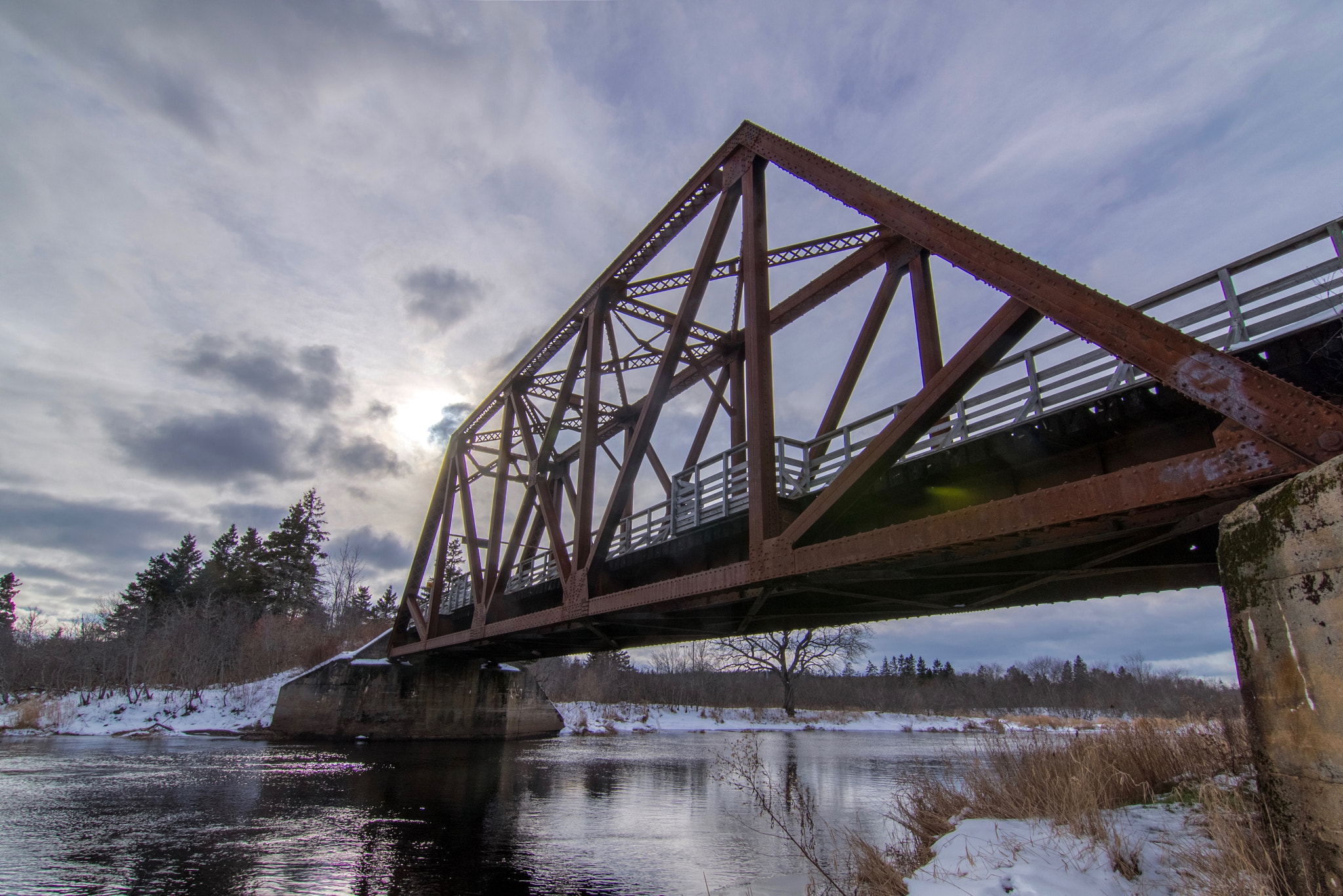 Canon EOS 100D (EOS Rebel SL1 / EOS Kiss X7) sample photo. Musquodoboit trail trestle bridge - nova scotia photography