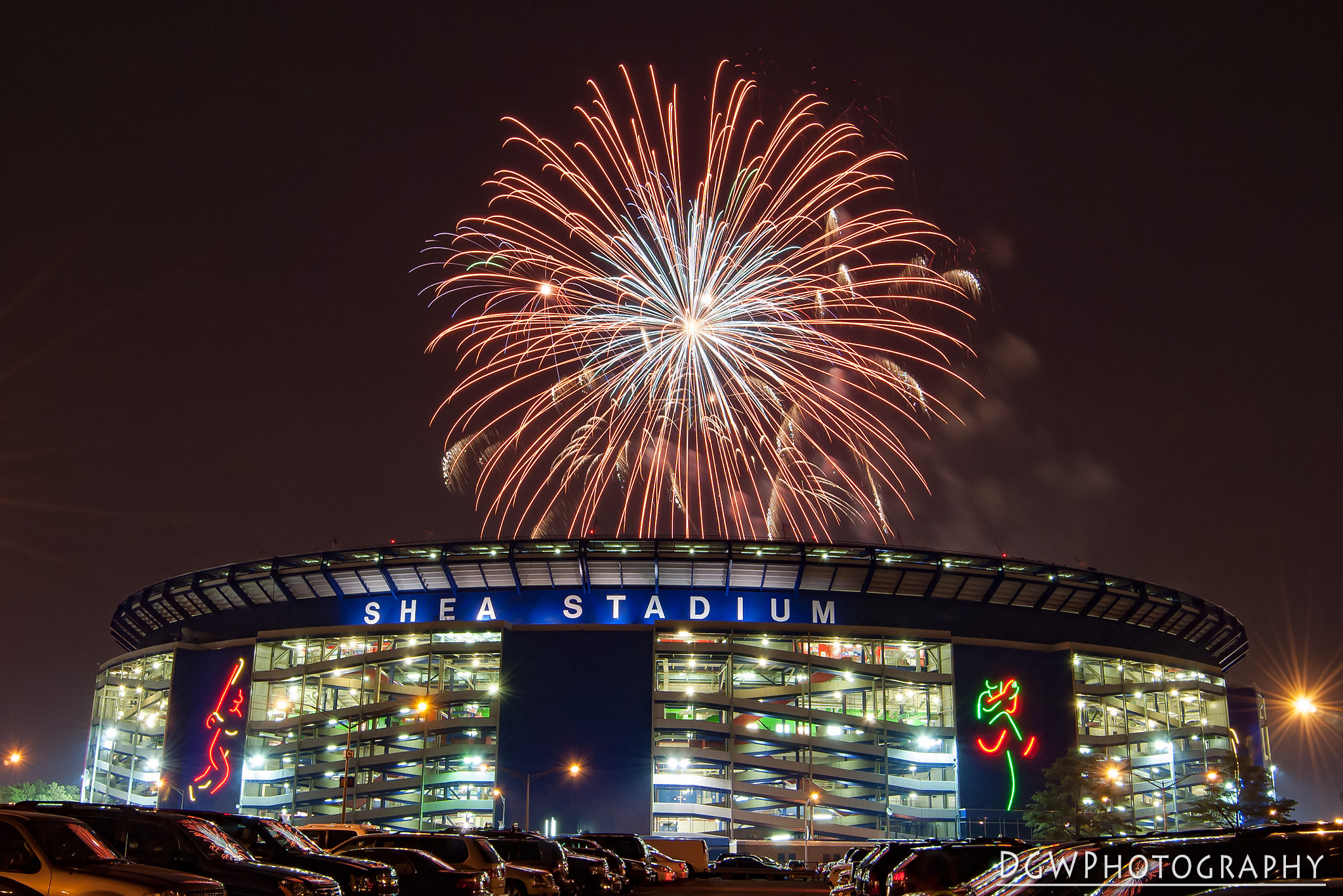 Nikon D50 sample photo. Fireworks over shea stadium photography