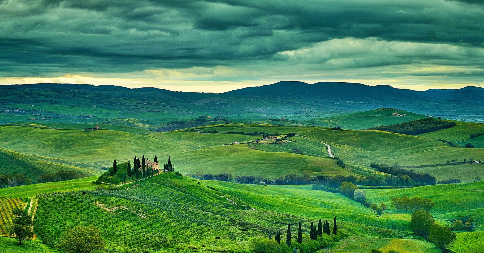 Phase One IQ160 sample photo. Morning in val d'orcia, tuscany photography