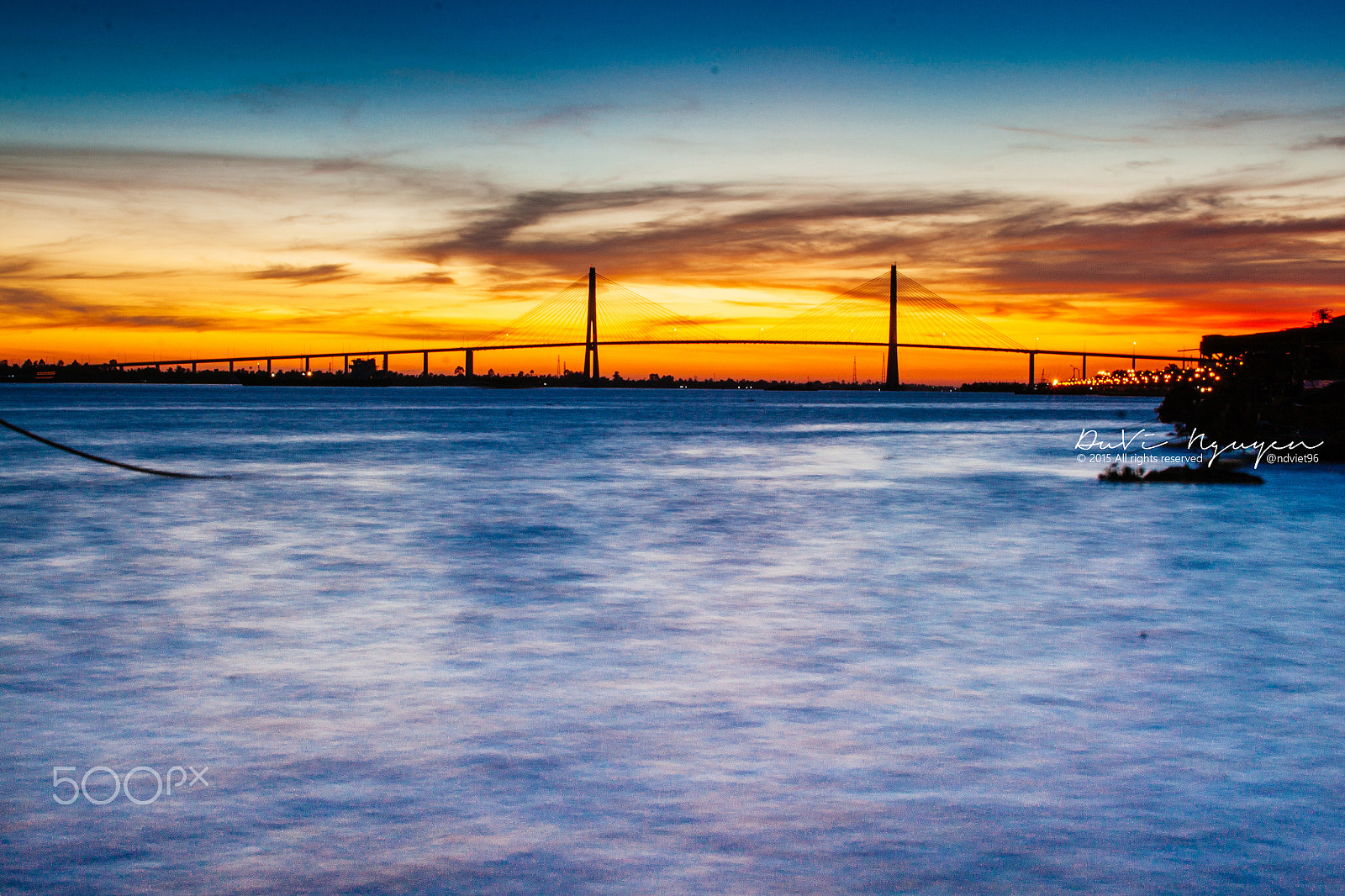 Canon EOS 500D (EOS Rebel T1i / EOS Kiss X3) sample photo. Color of sunset on part of cuu long river photography