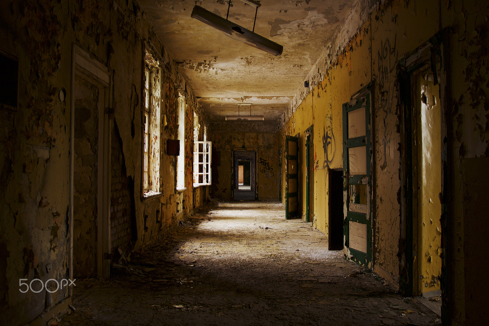 Sigma 18-35mm f/1.8 DC HSM sample photo. Asylum hallway photography