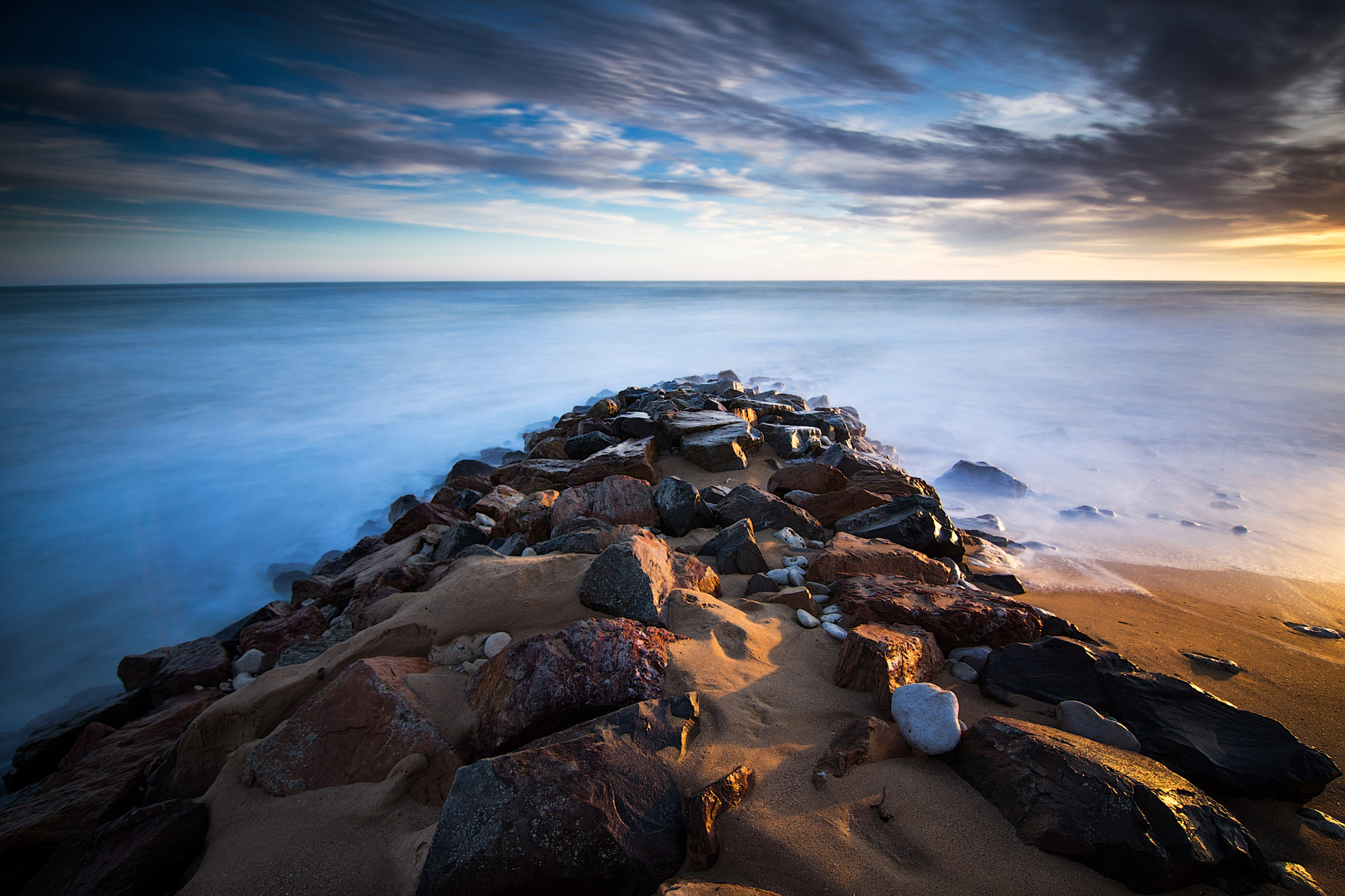 Sony DT 50mm F1.8 SAM sample photo. Light on sand and rocks photography