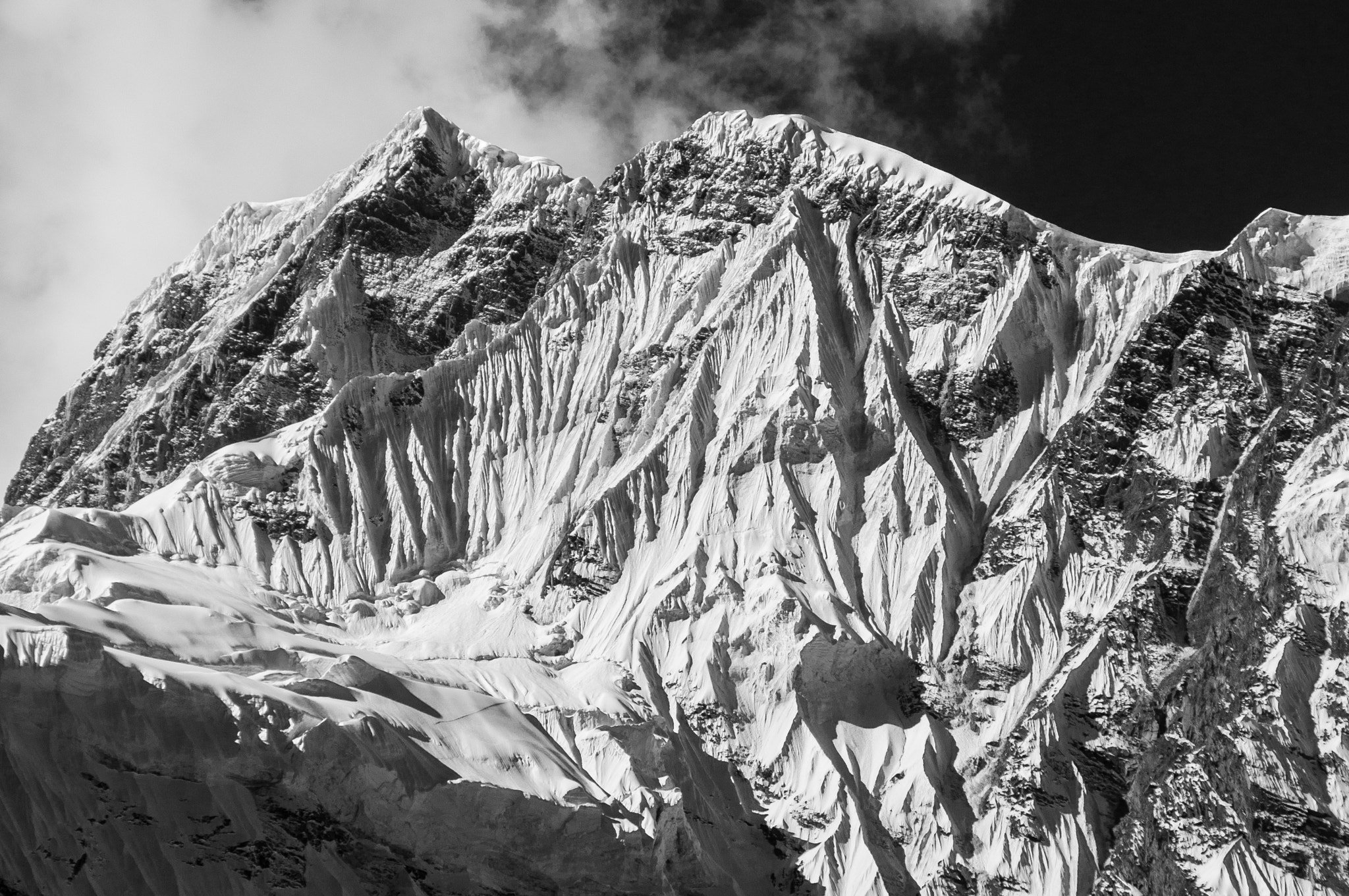 Sony SLT-A55 (SLT-A55V) sample photo. Rough mountain face photography