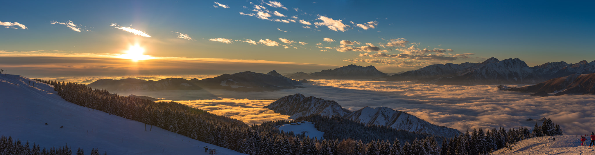 Pentax K-5 IIs + Pentax smc DA 55-300mm F4.0-5.8 ED sample photo. Monte pora - pano (sunset) photography