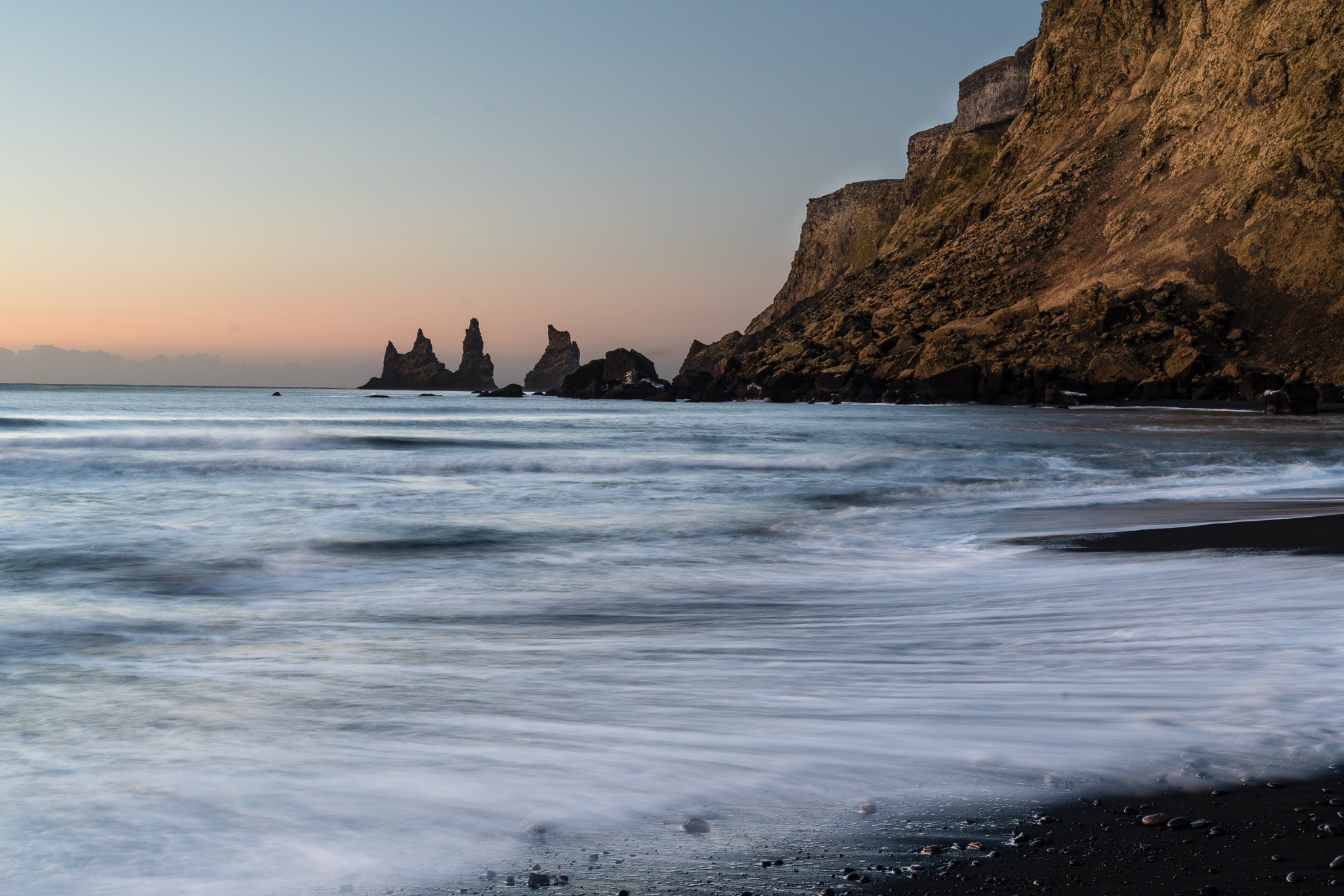E 50mm F2 sample photo. Vik sunrise photography