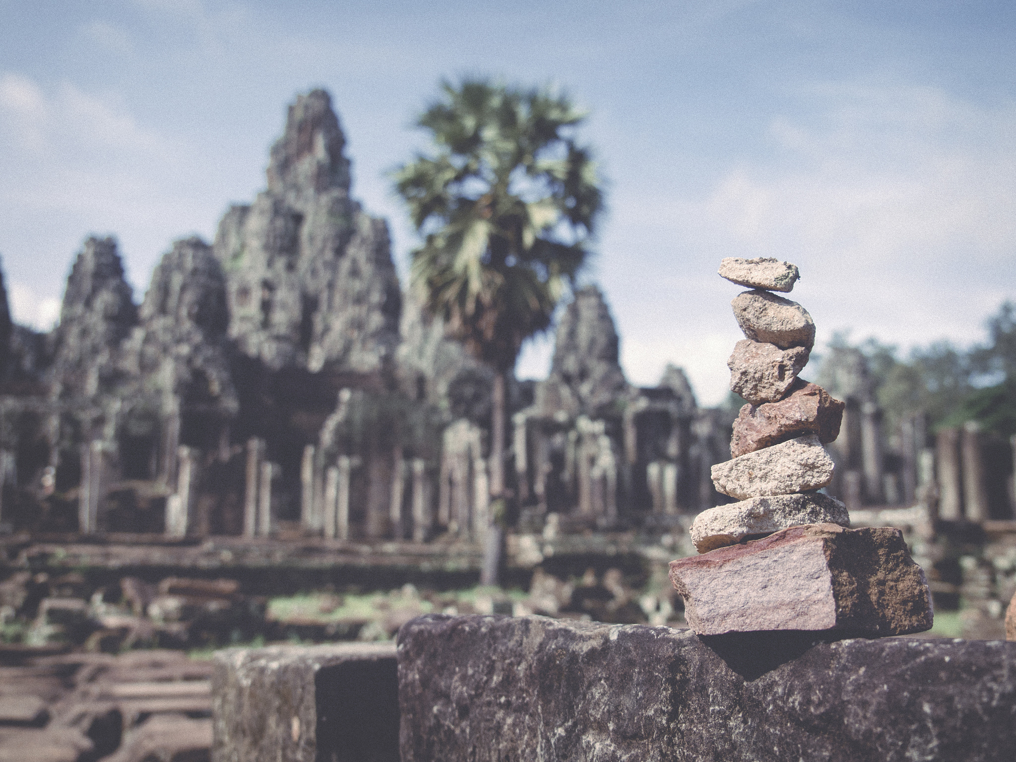 Olympus OM-D E-M10 sample photo. Balance among the ruin photography