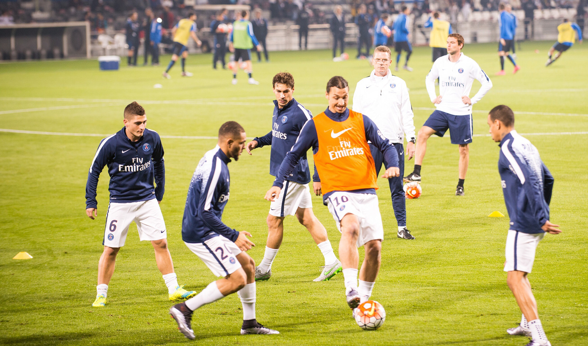 Ibra warming up