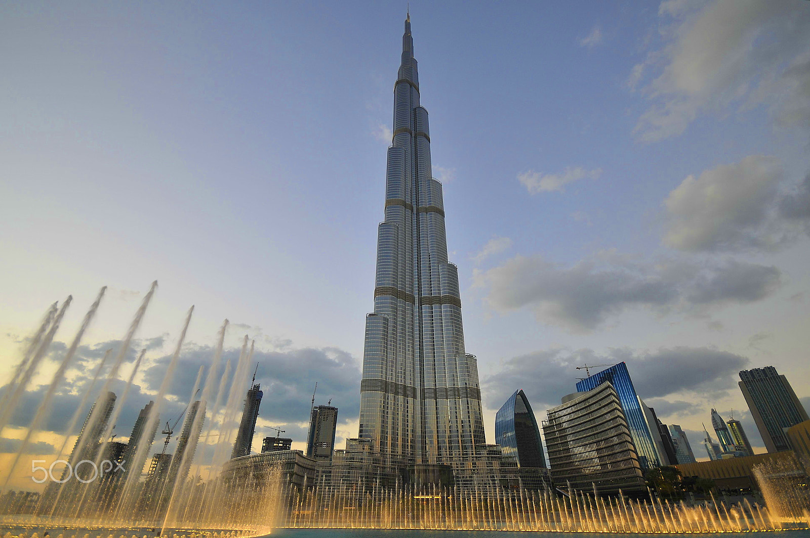 Nikon D3X sample photo. Burj khalifa fontains photography
