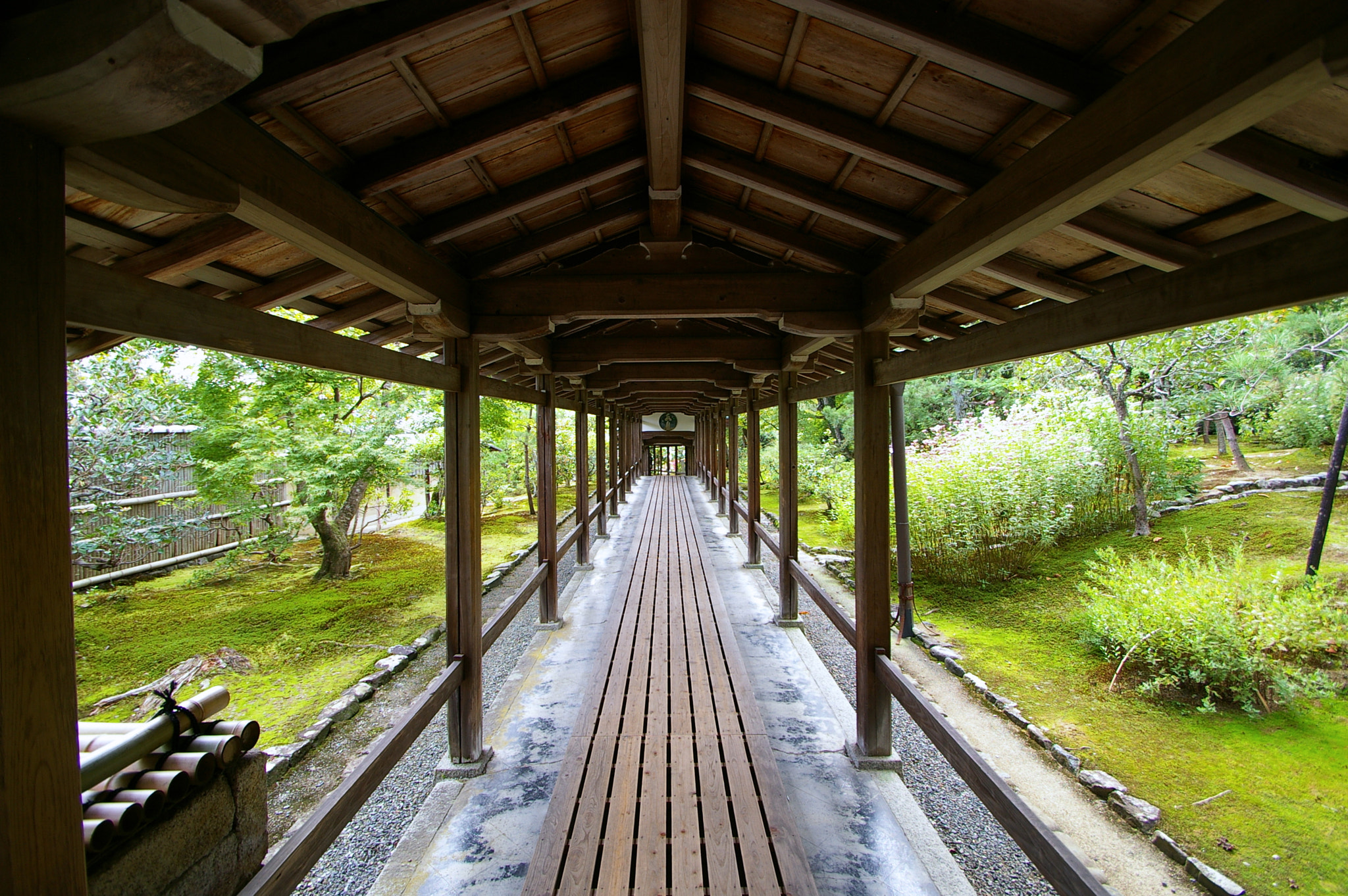 Pentax *ist DL sample photo. Covered bridge in kyoto japan photography