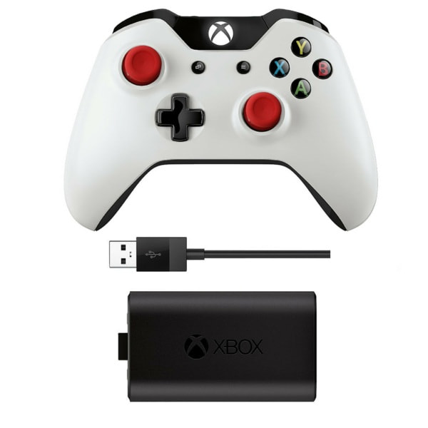 Xbox One Controller White & Black Signature Two Tone by TekBotic