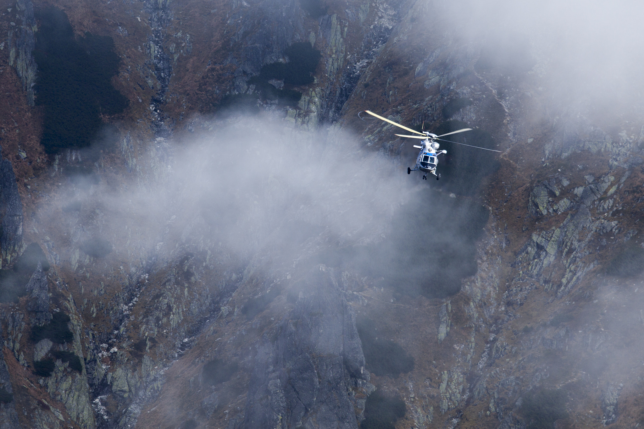Canon EF 70-200mm F2.8L USM sample photo. Tatra mountains. the rescue helicopter. photography