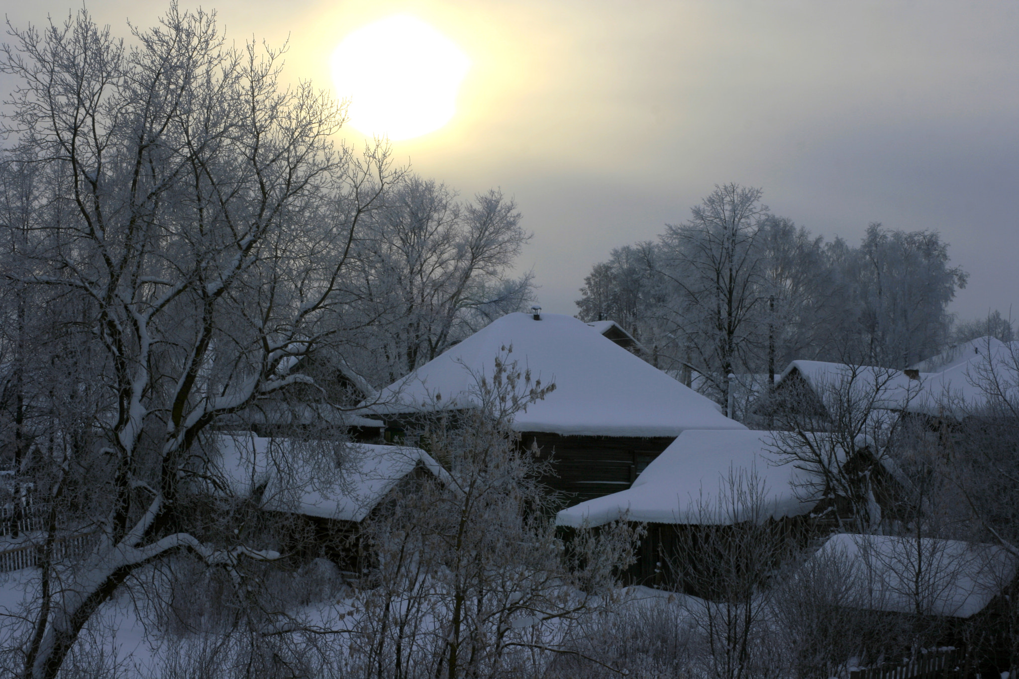 Canon EF 28-90mm f/4-5.6 sample photo. Snowy village photography