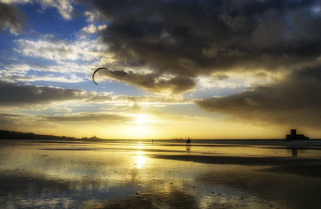 Sony a6000 + Canon EF 17-40mm F4L USM sample photo. St ouens bay sunset photography