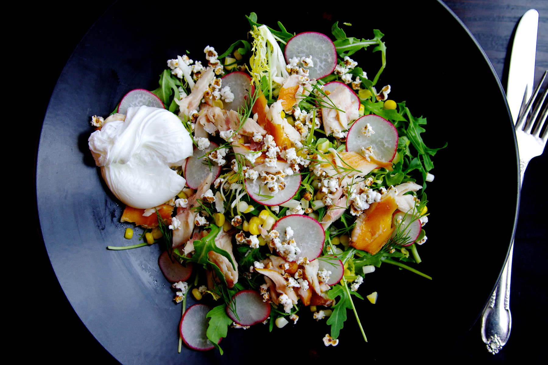 Tamron AF 28-75mm F2.8 XR Di LD Aspherical (IF) sample photo. Smoked salmon salad photography