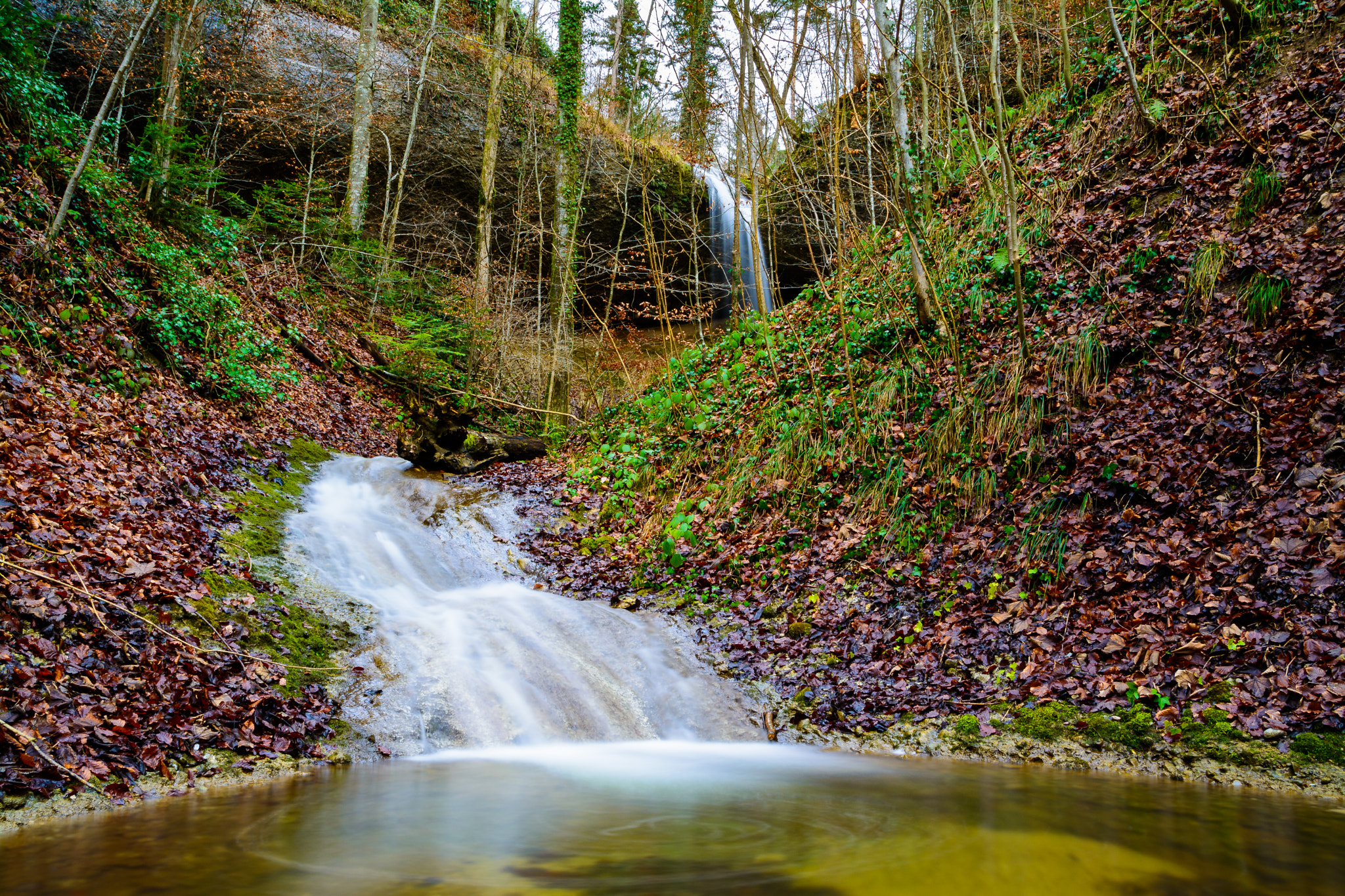 Sigma 18-250mm F3.5-6.3 DC OS HSM sample photo. Wasserfall weierbächli sicht von unten photography