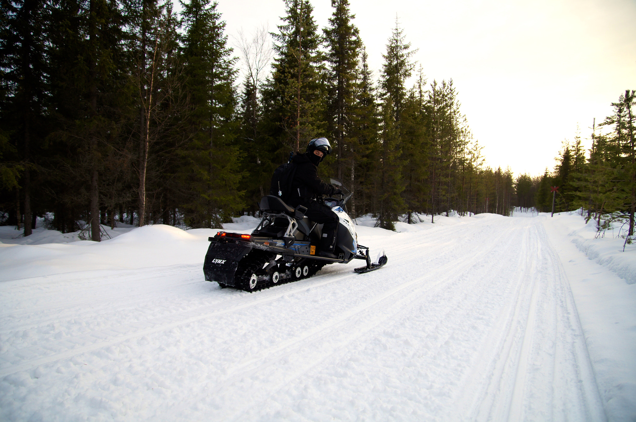 Sony SLT-A35 + Sony DT 16-50mm F2.8 SSM sample photo. Snowmobile in finland photography