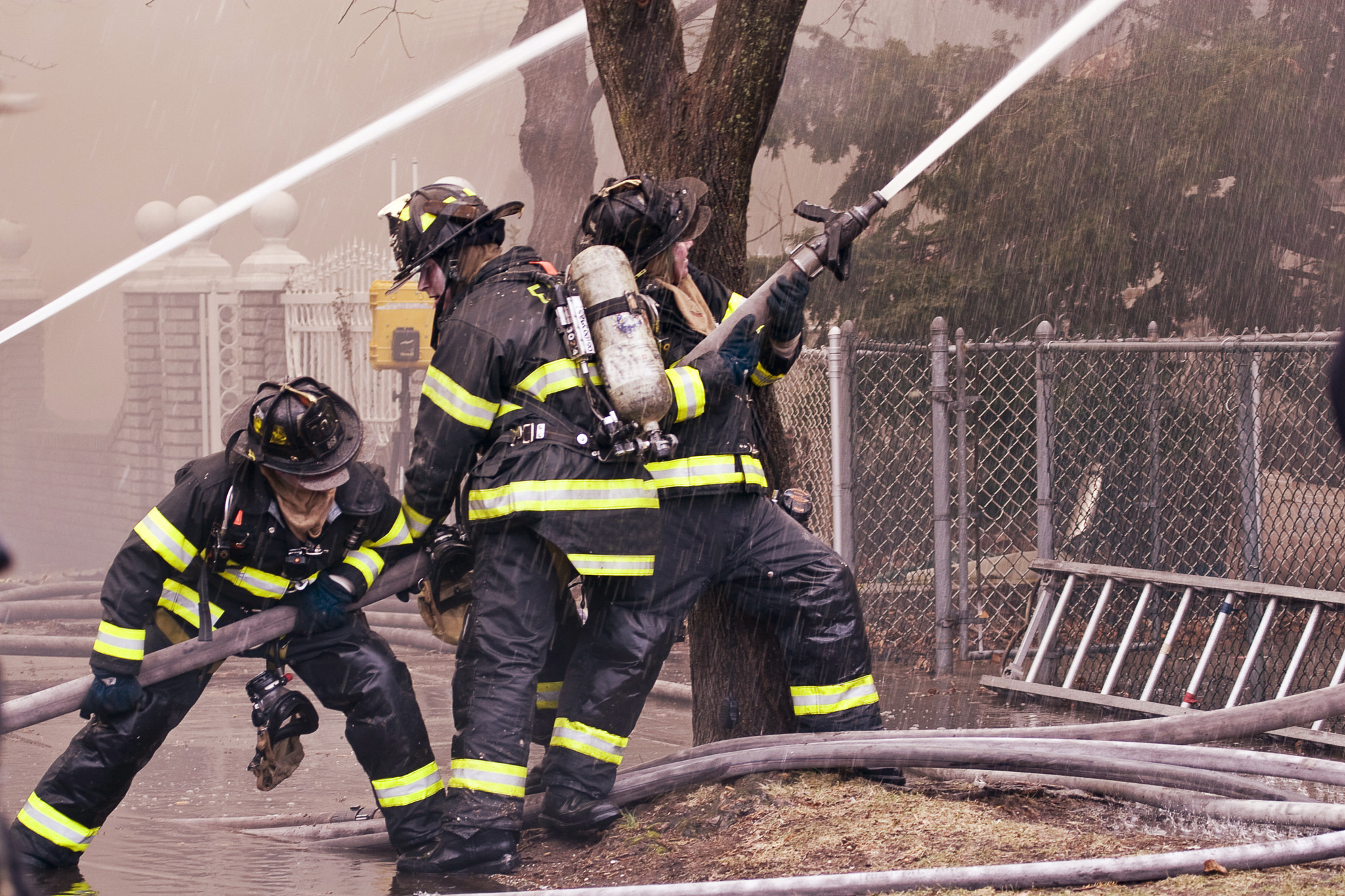 Canon EF 100-400mm F4.5-5.6L IS USM sample photo. Firefighters photography