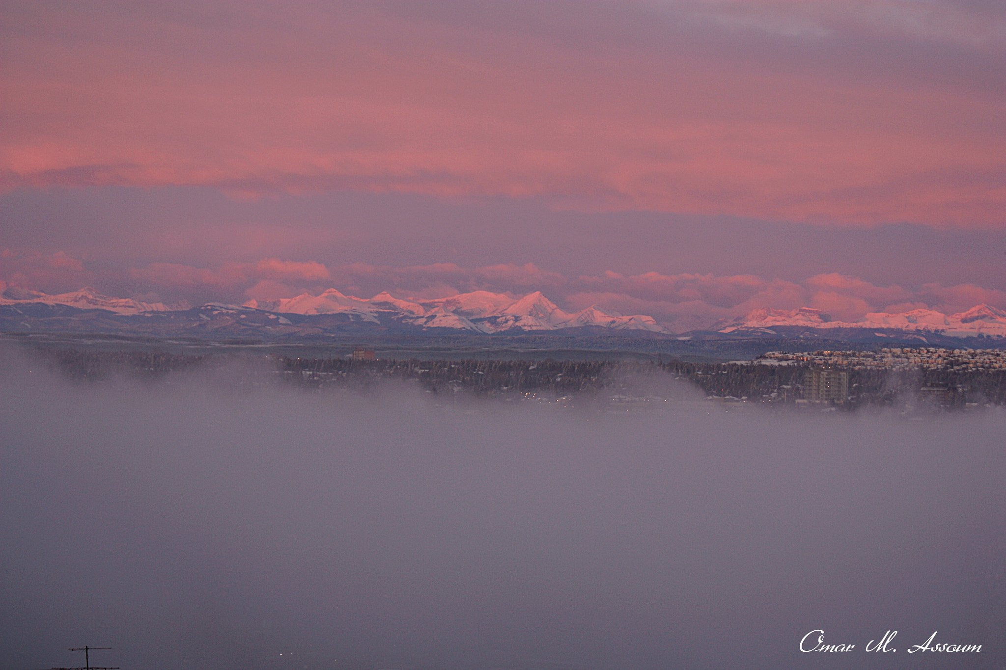 Canon EF 75-300mm F4.0-5.6 IS USM sample photo. Fog and sunrise photography