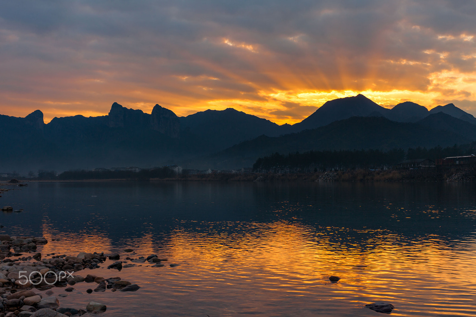 ZEISS Planar T* 50mm F1.4 sample photo. Sunset of nanxijiang river photography