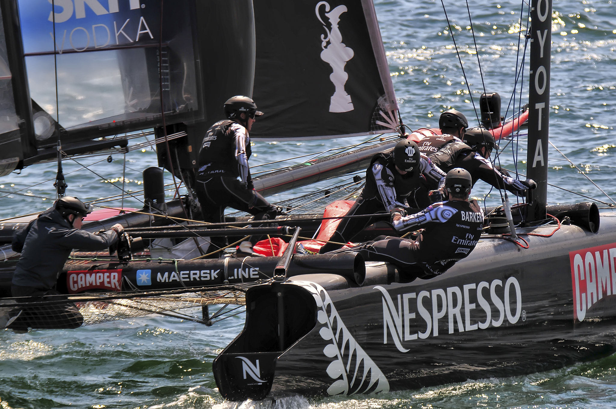 Nikon D300 + Sigma 70-200mm F2.8 EX DG OS HSM sample photo. America's cup competition photography