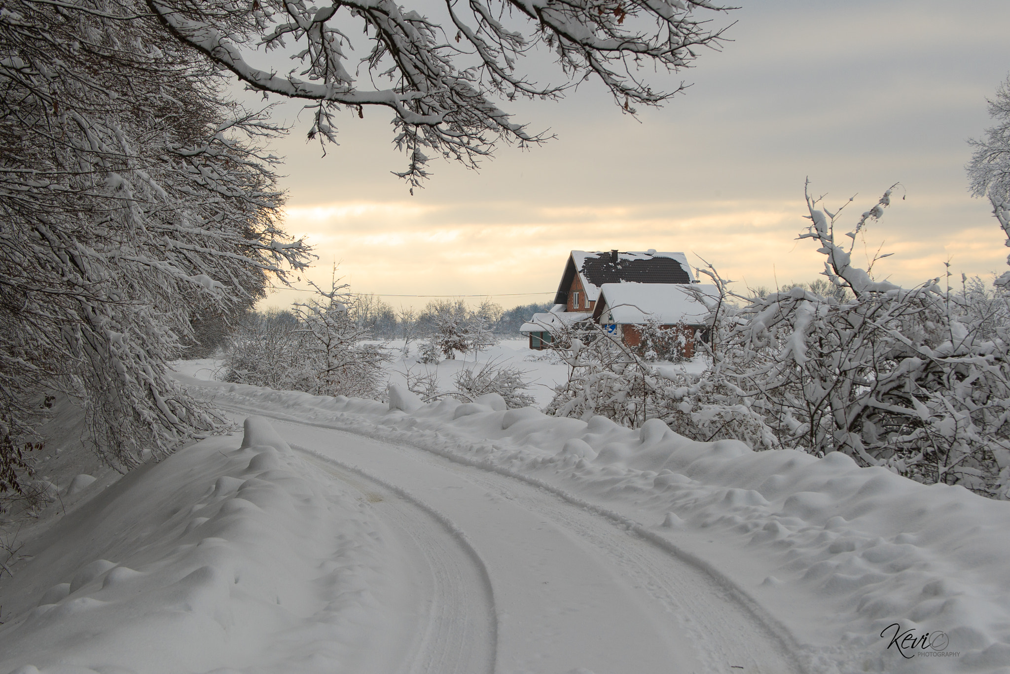 Canon EOS-1D Mark III sample photo. House in the snow photography