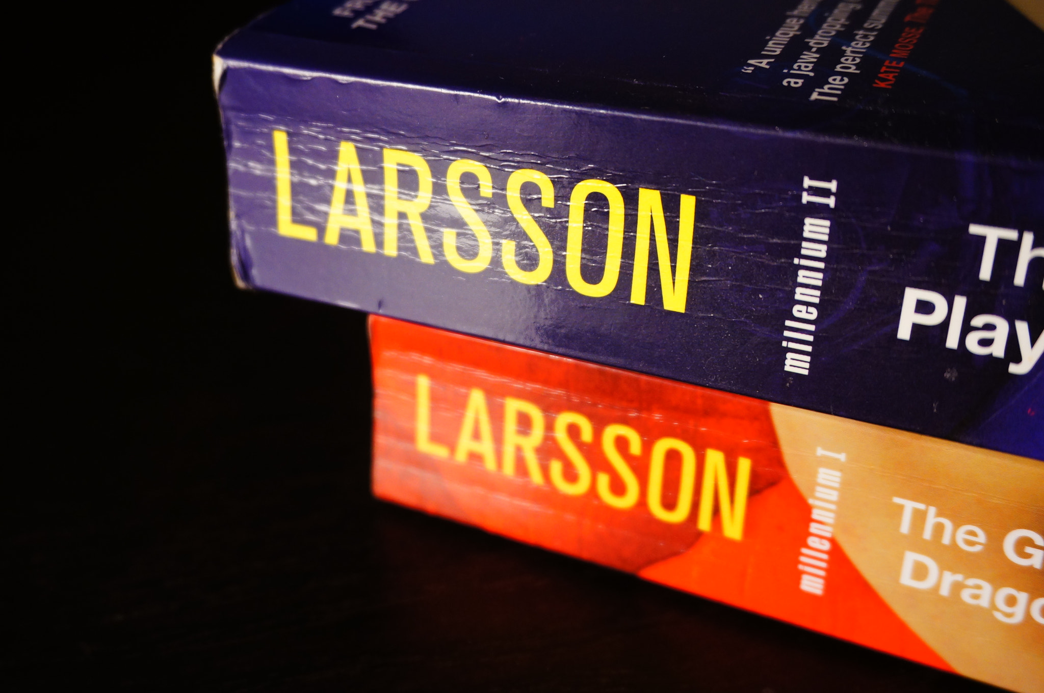 Sony E 16-50mm F3.5-5.6 PZ OSS sample photo. Poznan, poland - january 28, 2014: books from the author stieg larsson photography