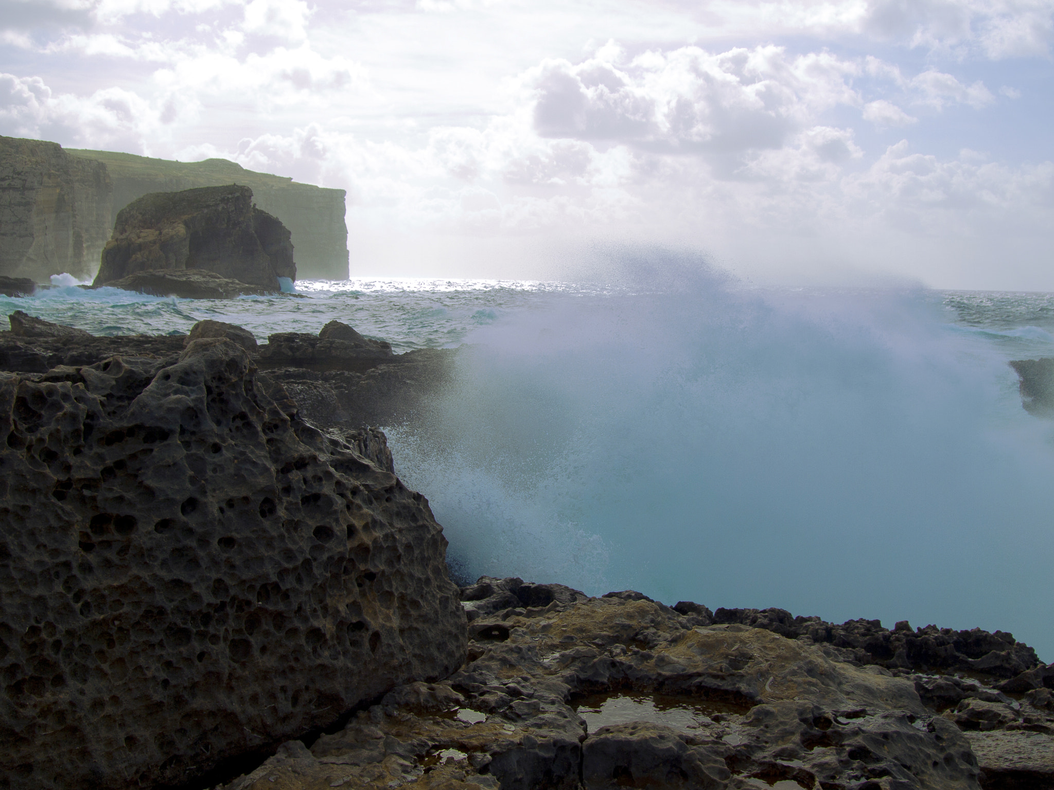 Olympus E-520 (EVOLT E-520) sample photo. The storm on gozo island photography