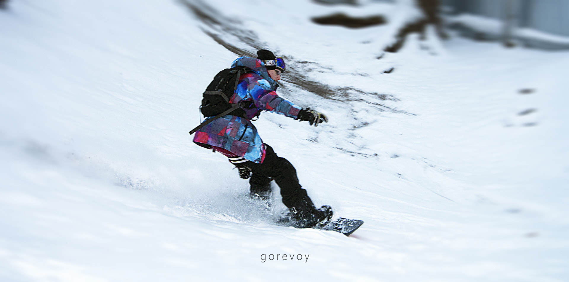 Canon EF-S 17-85mm F4-5.6 IS USM sample photo. Snowboardist photography