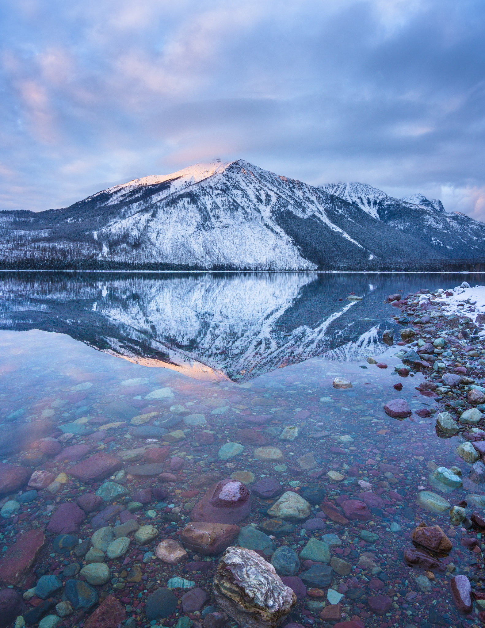 Olympus OM-D E-M5 + Panasonic Lumix G Vario 7-14mm F4 ASPH sample photo. Lake mcdonald photography