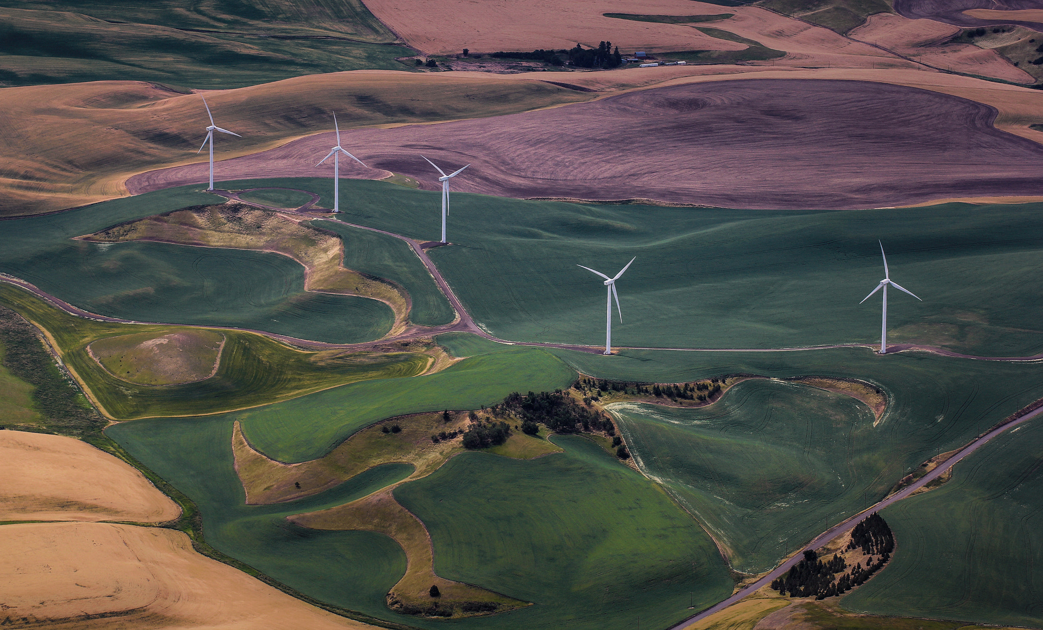 Canon EF 100mm F2.8L Macro IS USM sample photo. Palouse wind turbines 3 photography