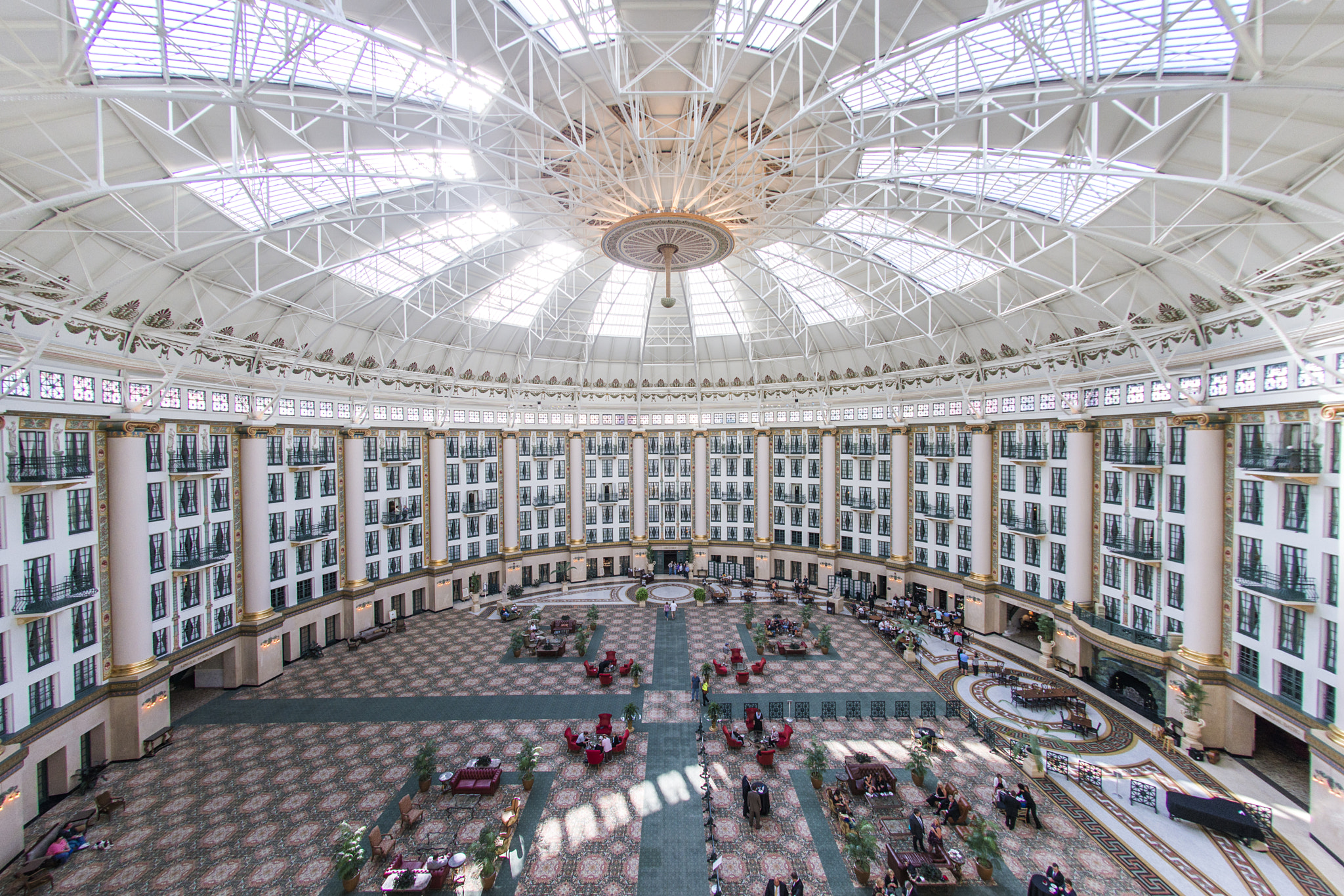 Nikon D800E + Nikon AF Fisheye-Nikkor 16mm F2.8D sample photo. West baden springs hotel photography